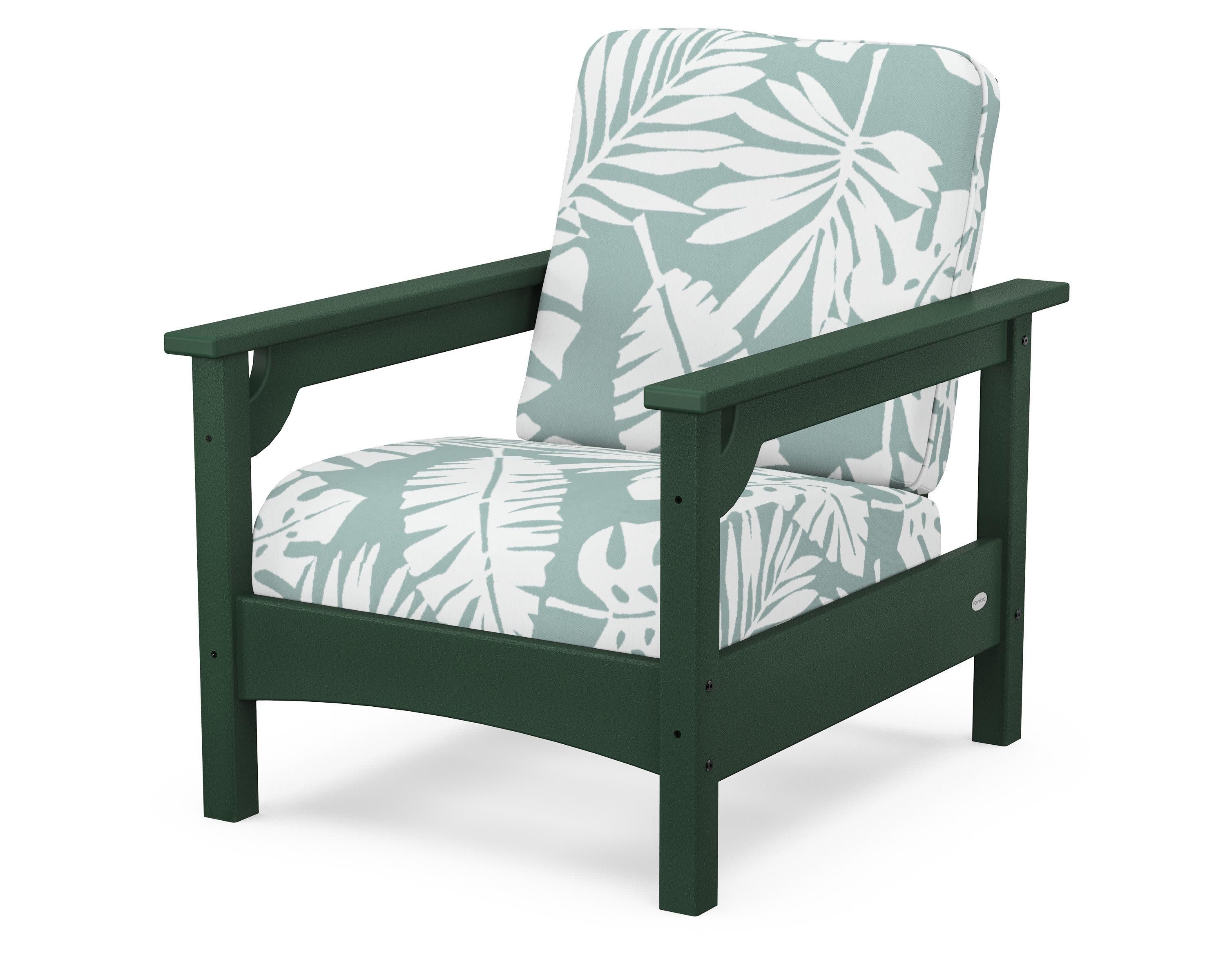 Club Chair in Green / Leaf Glacier Spa