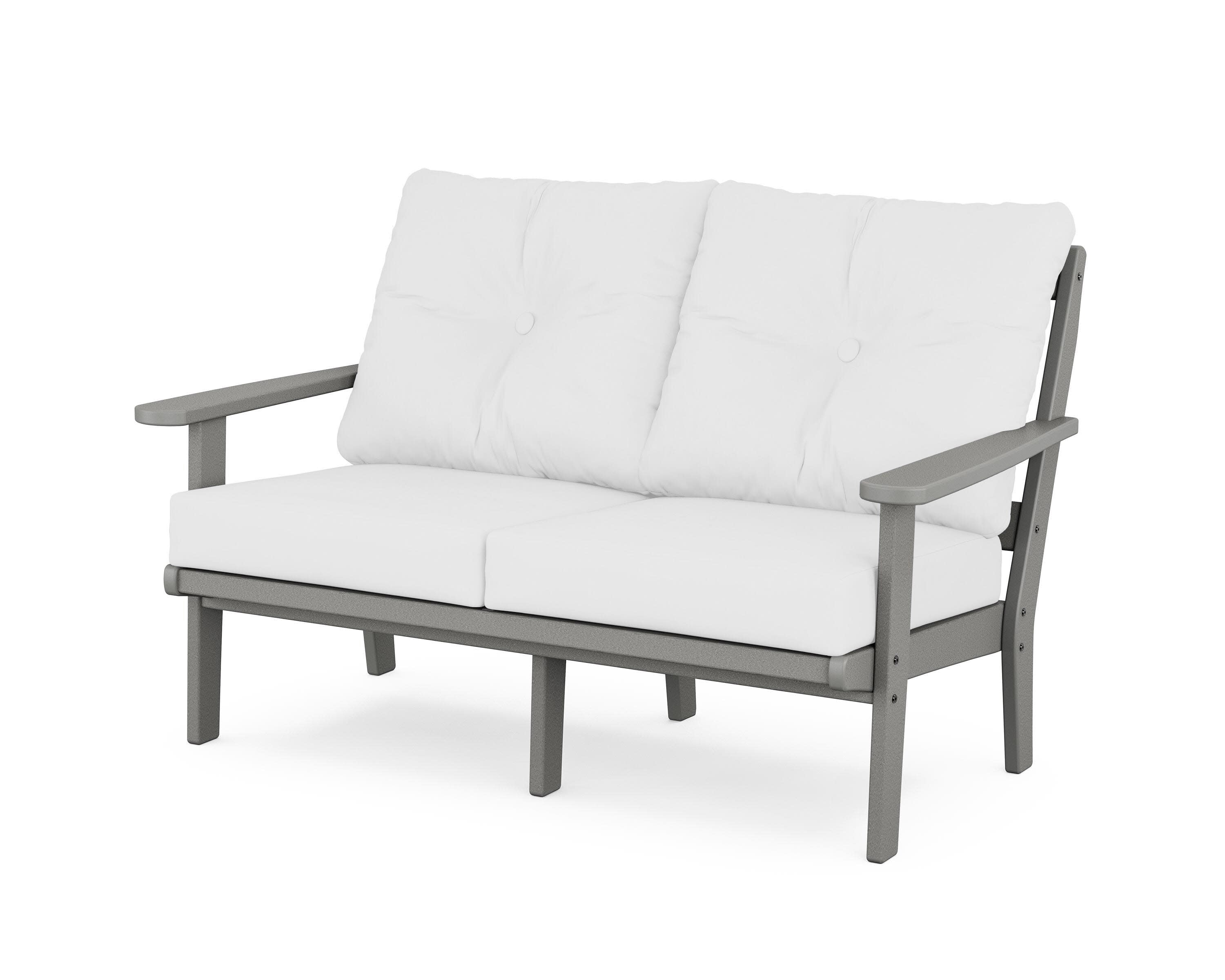 Mission Deep SeatingLoveseat in Slate Grey / Natural