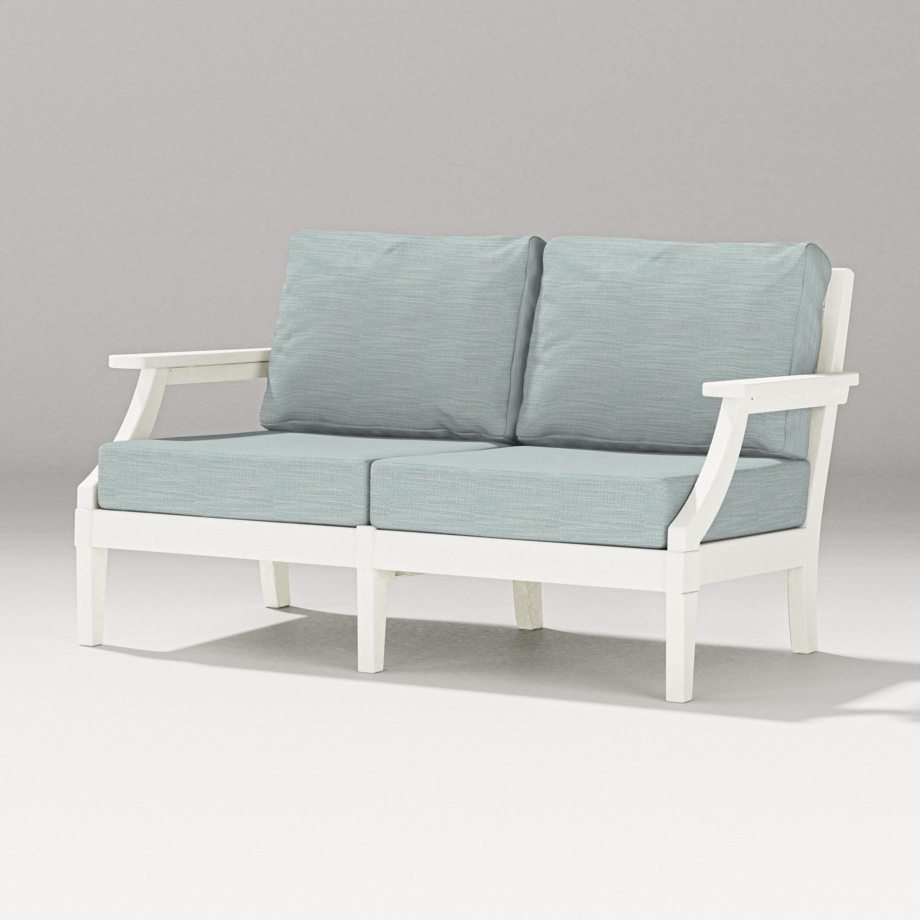 Estate Loveseat in Vintage White / Soothe Mist