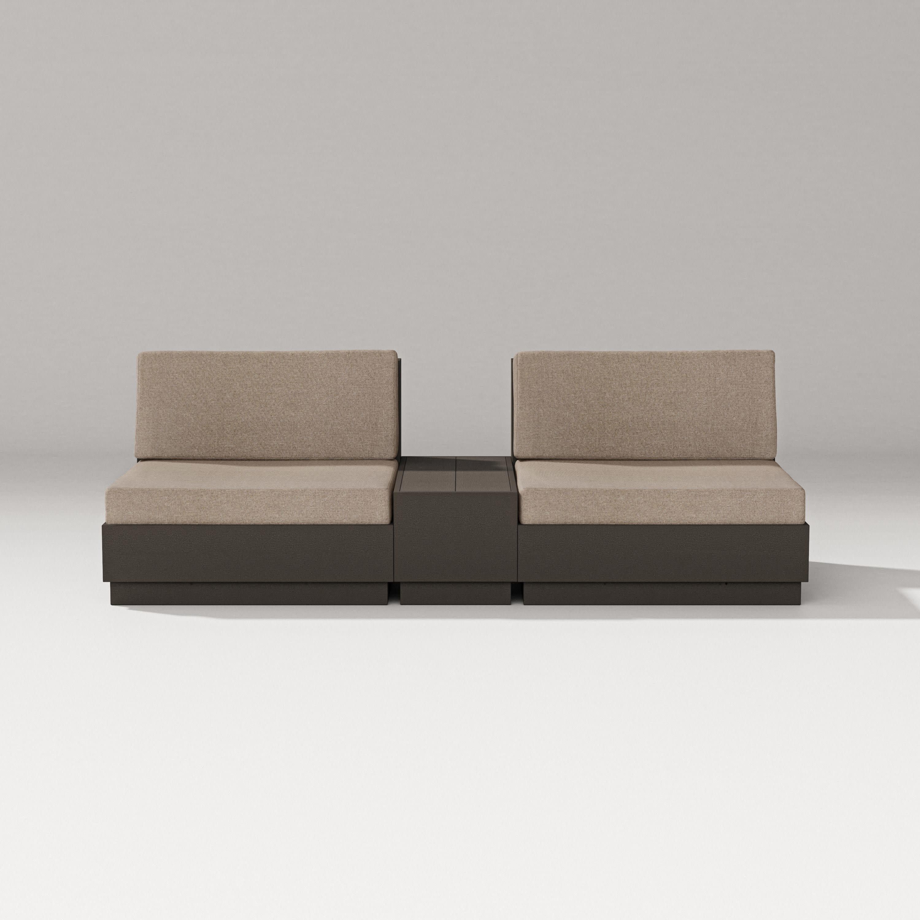 Elevate Lounge Chair Set in Vintage Coffee / Spiced Burlap