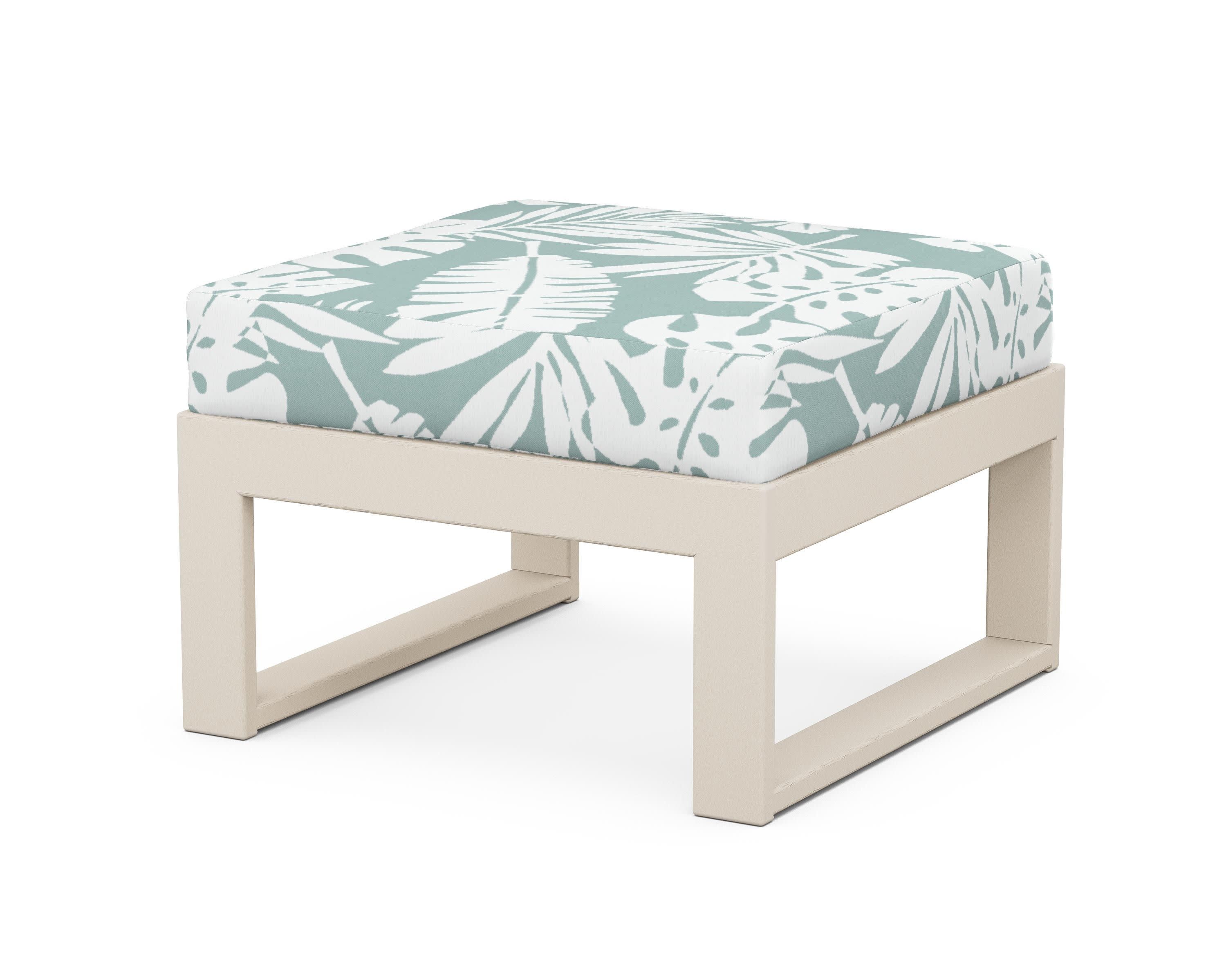 Modular Ottoman - Modern in Sand / Leaf Glacier Spa
