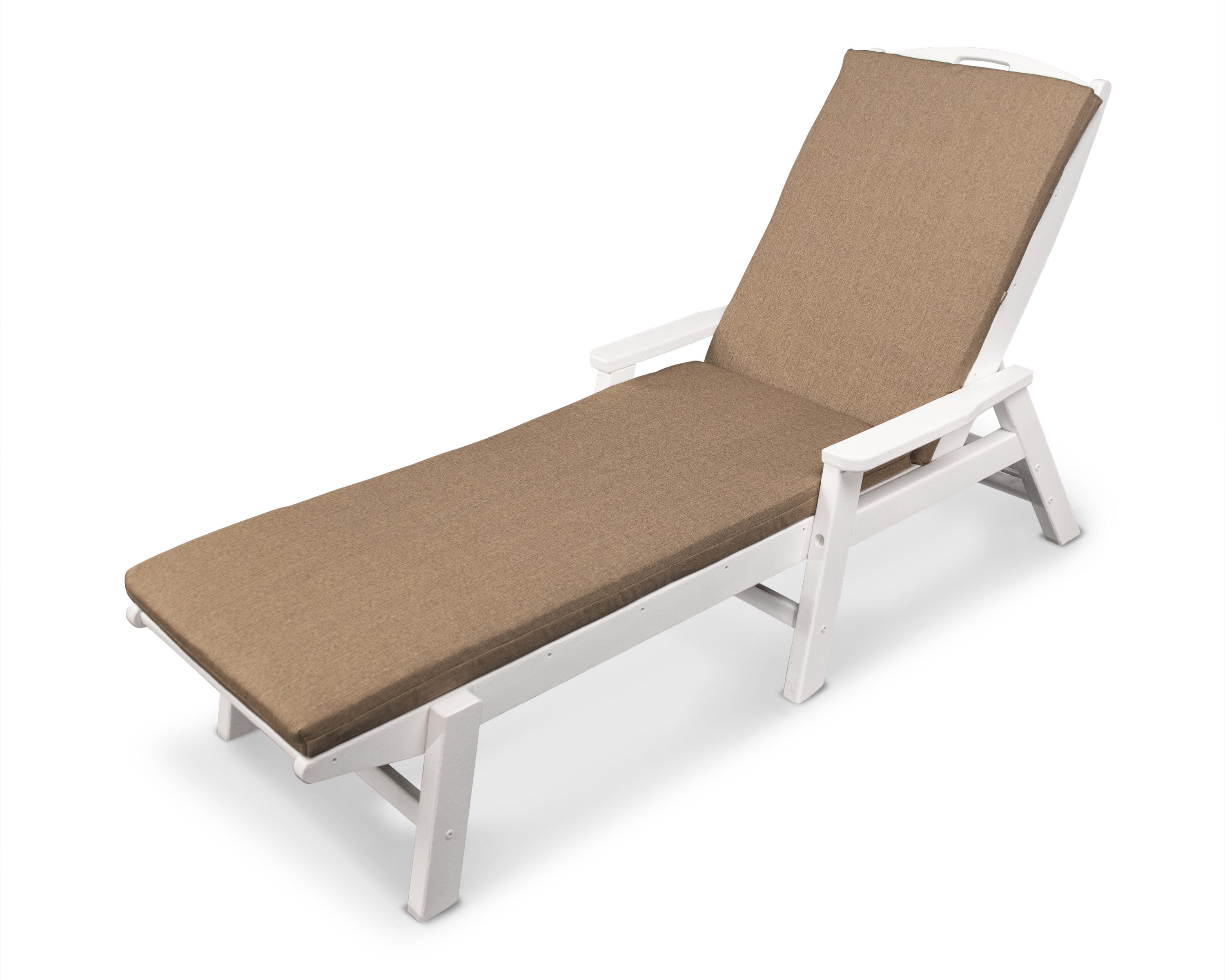 Ateeva 72" x 22" Outdoor Chaise Lounge Cushion by POLYWOOD in Sesame