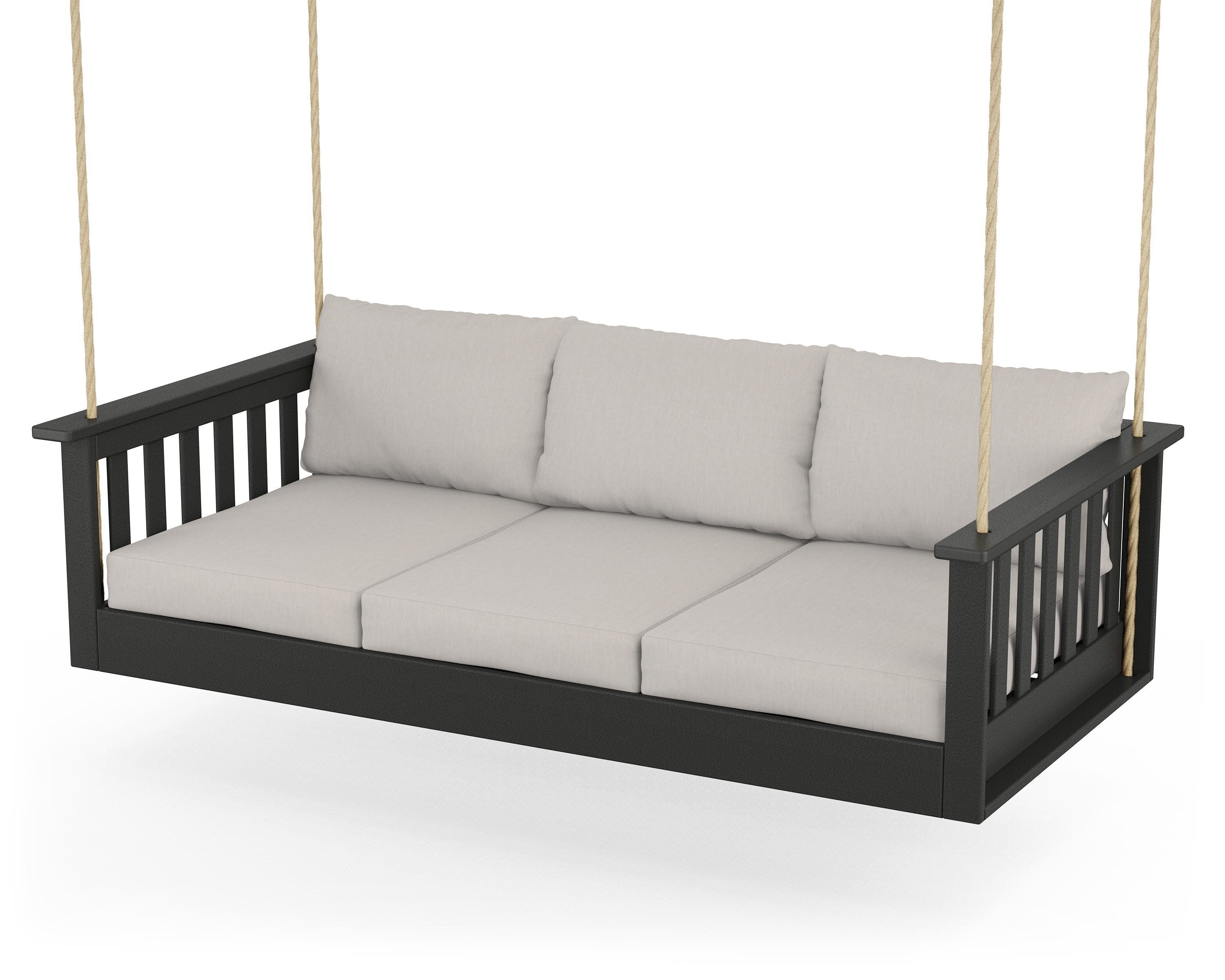 Vineyard Daybed Swing in Black / Cast Ash