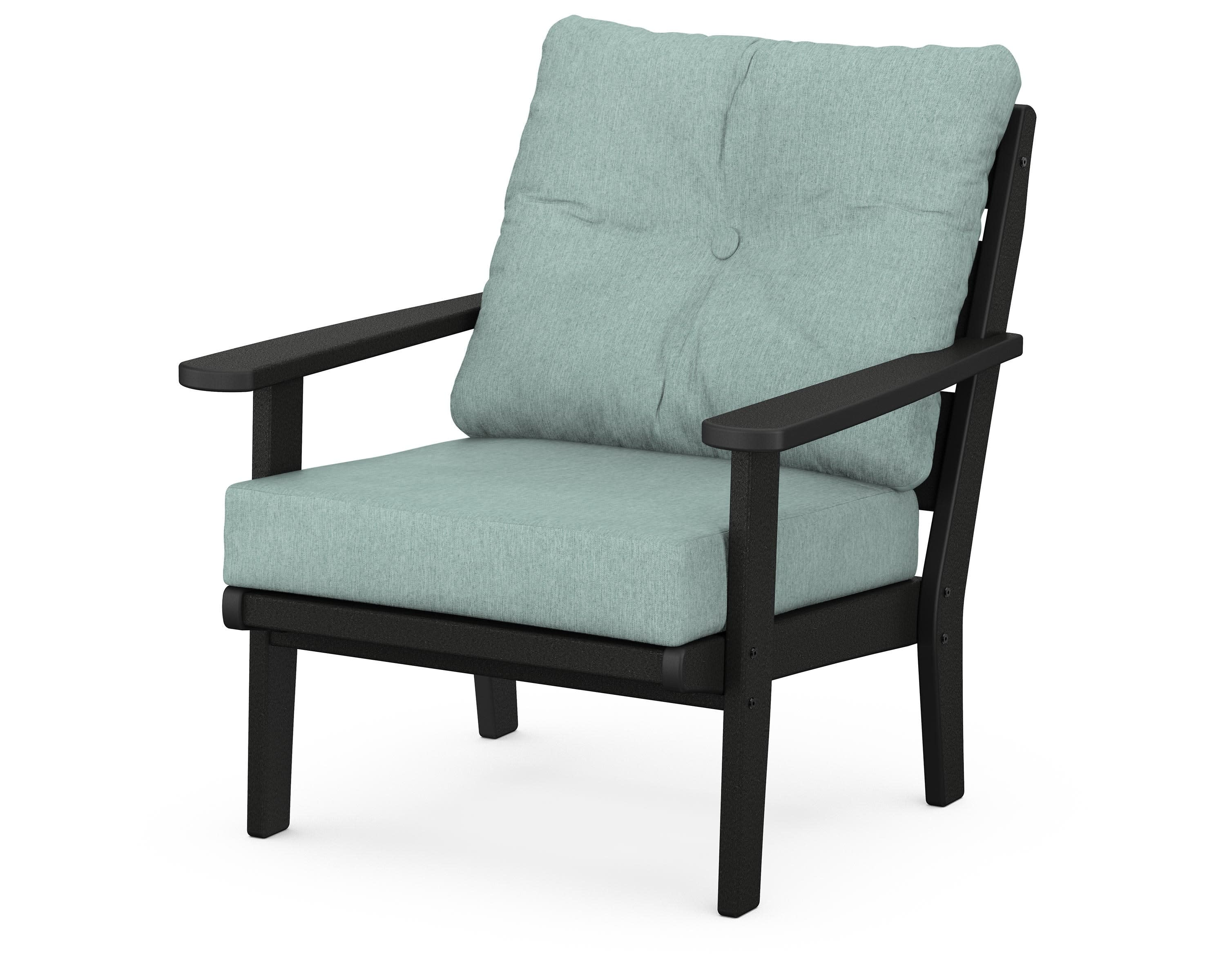 Lakeside Deep Seating Chair in Black / Glacier Spa