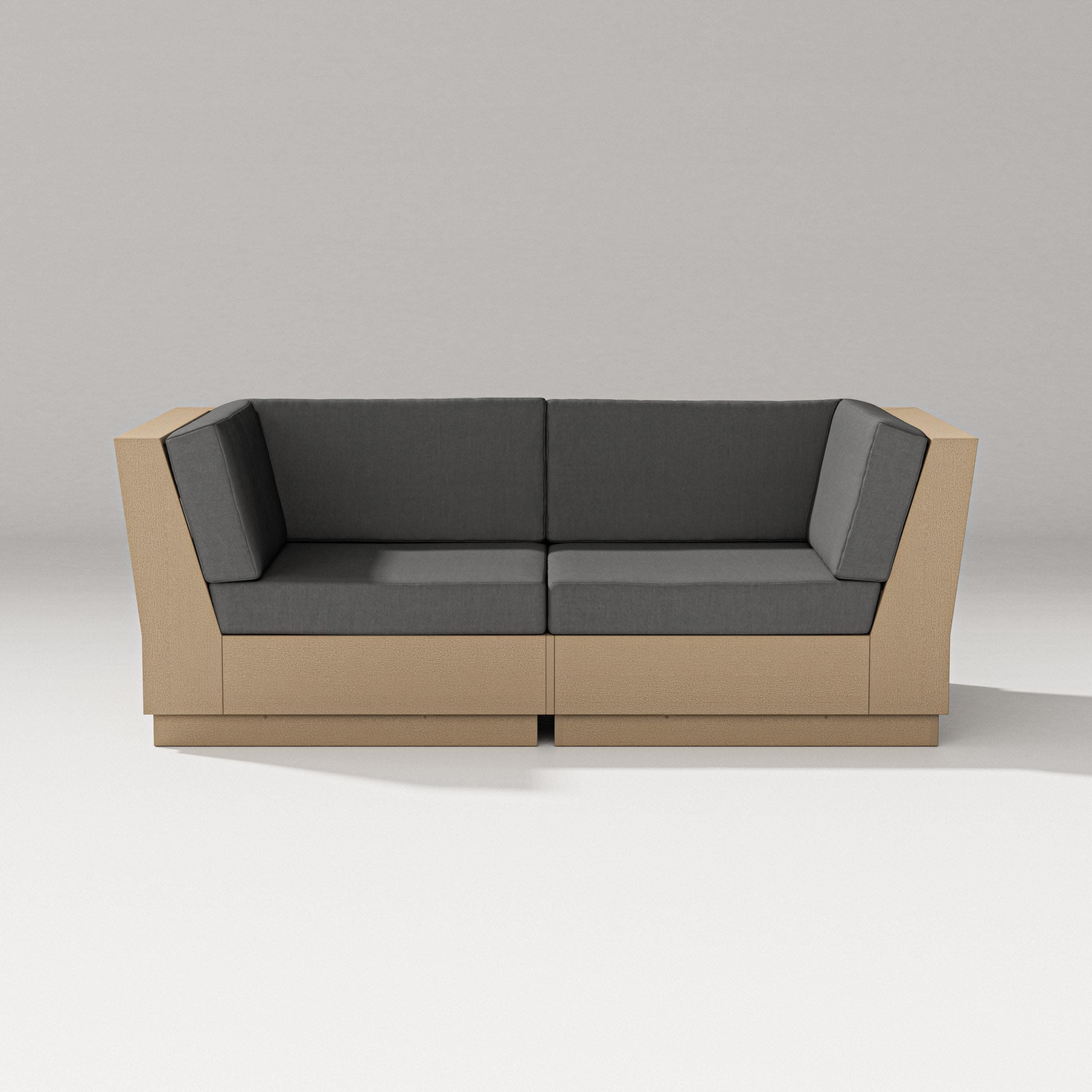 Elevate Loveseat Sectional in Vintage Sahara / Spectrum Carbon