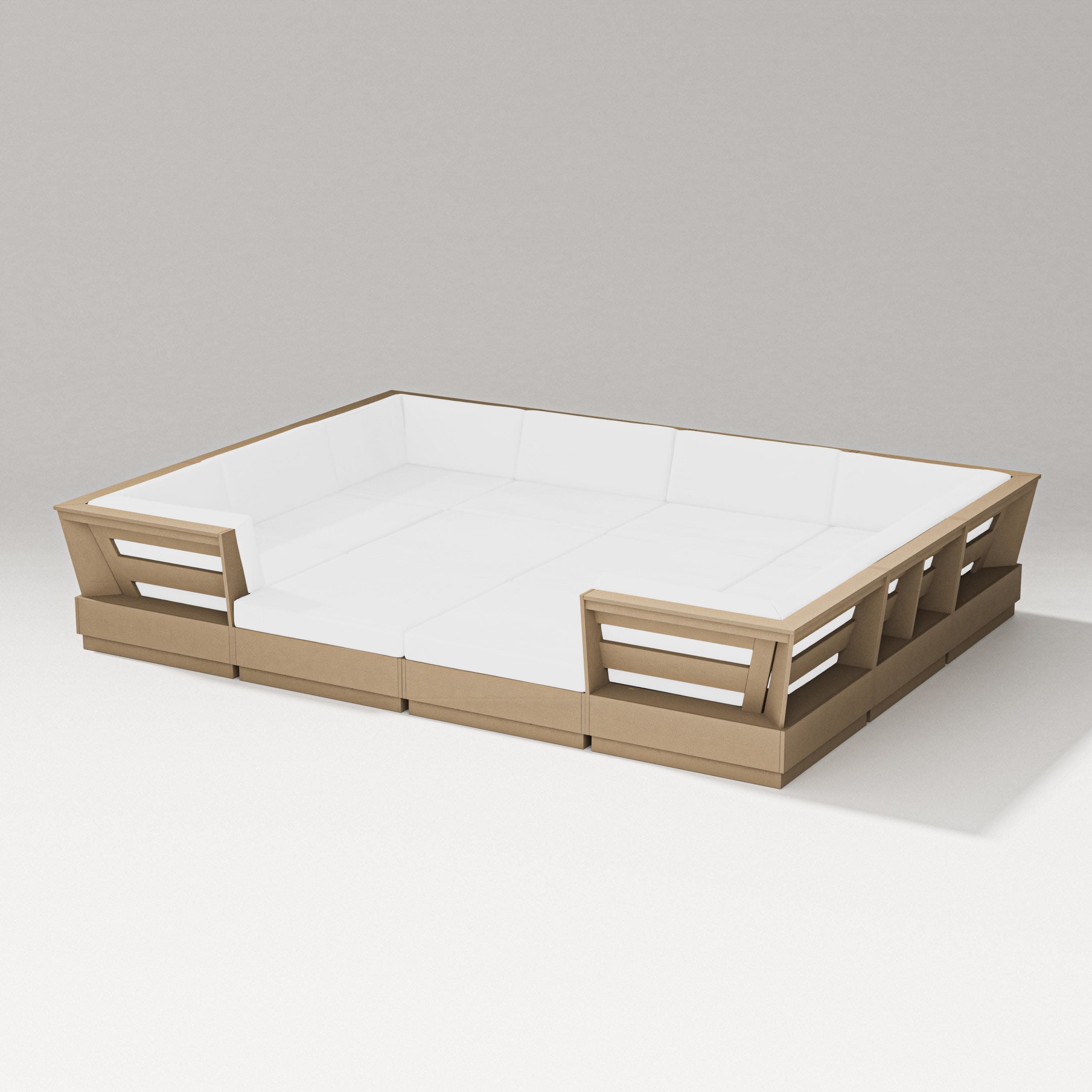 Elevate 12-Piece Pit Sectional in Vintage Sahara / Natural