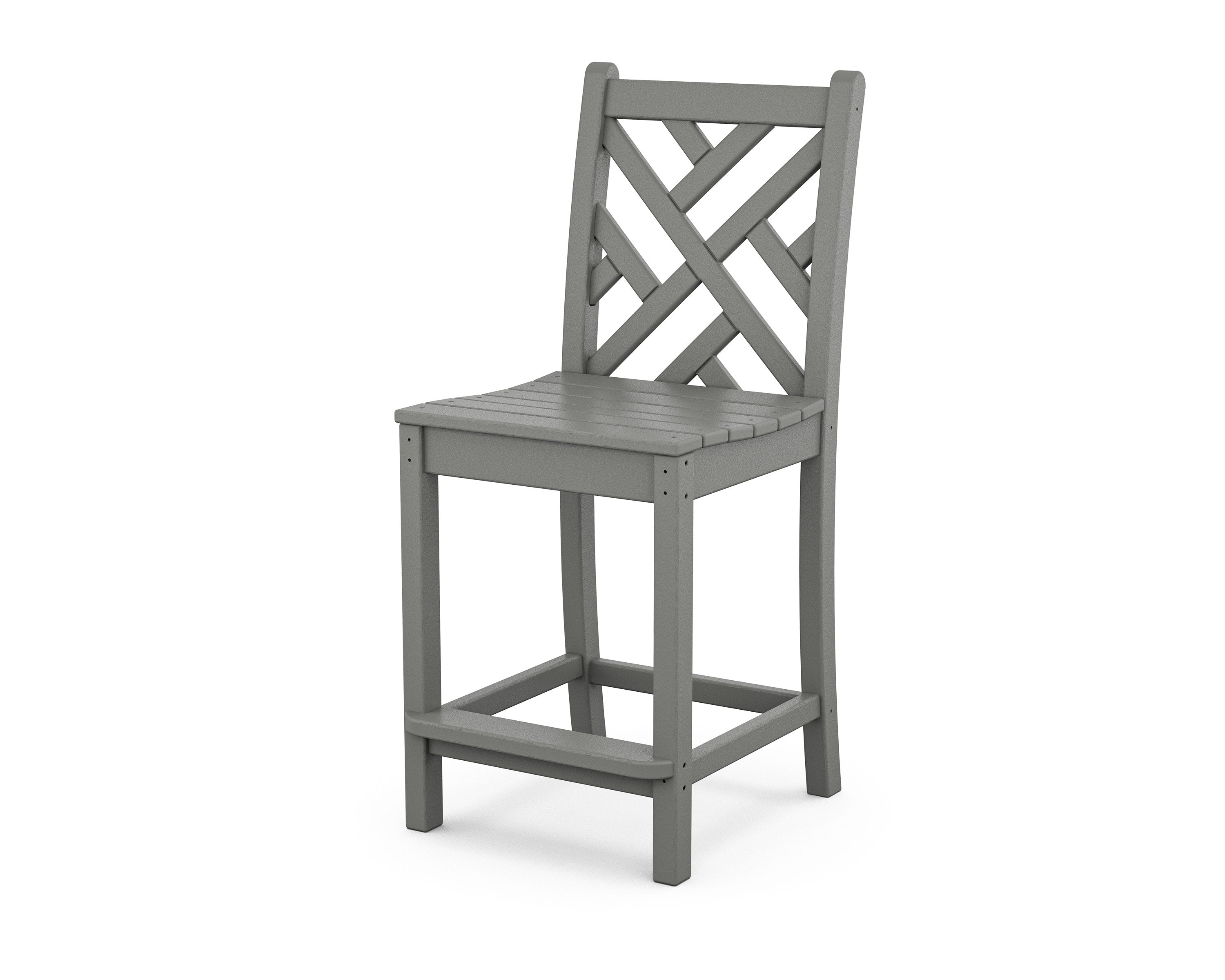 Chippendale Counter Side Chair in Slate Grey