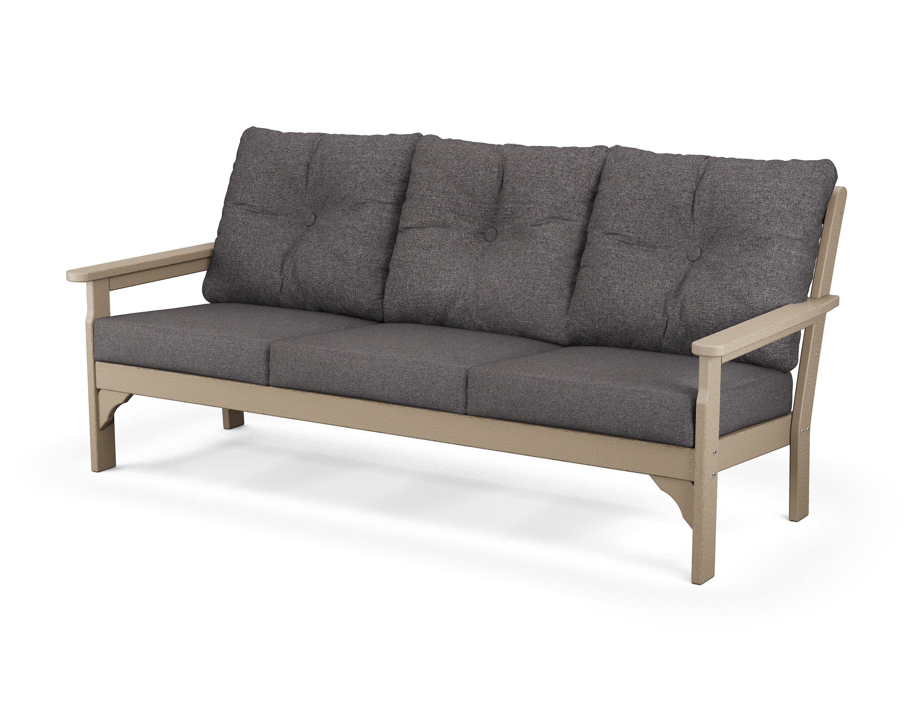 Vineyard Deep Seating Sofa in Vintage Sahara / Ash Charcoal
