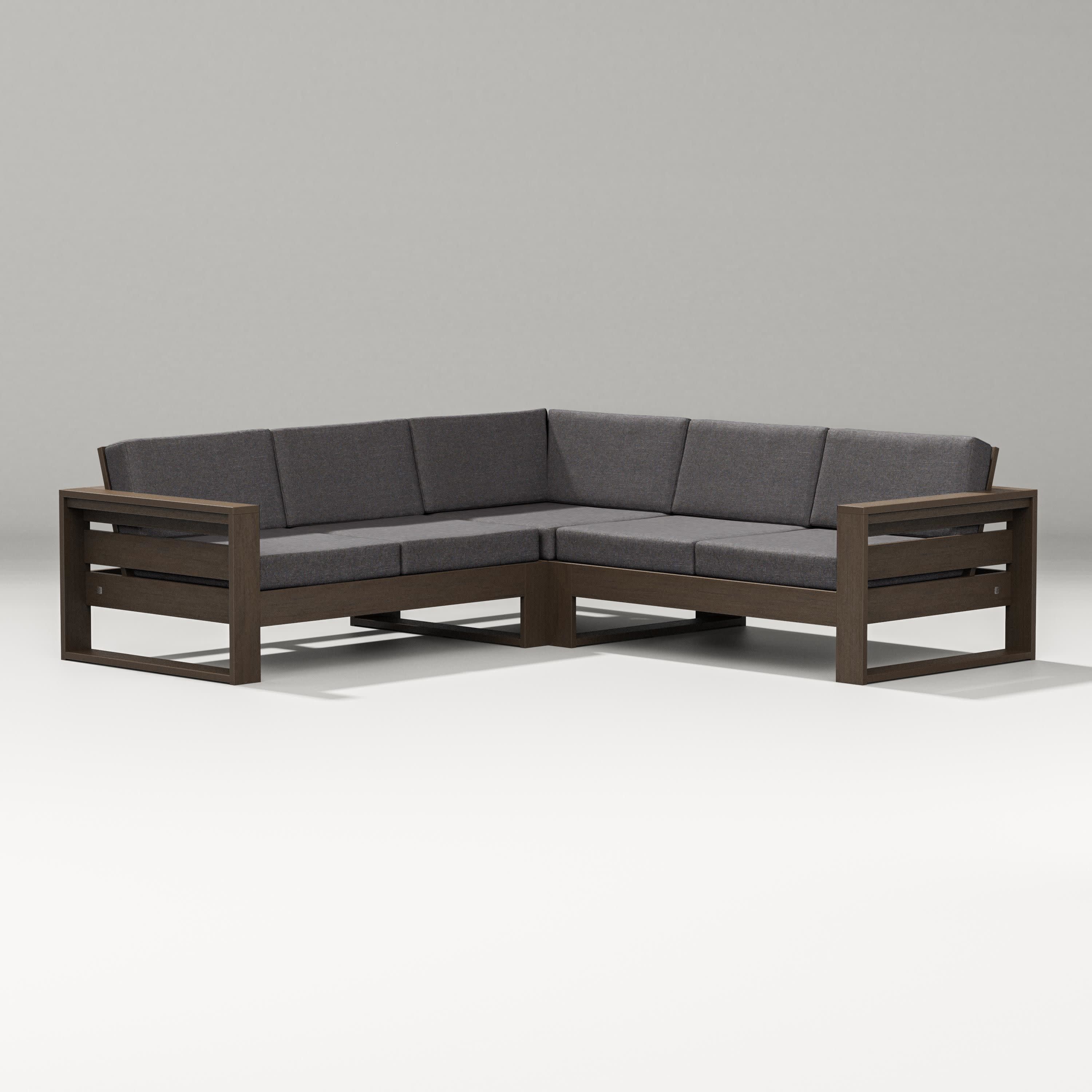 Latitude Corner Sectional in Kona / Ash Charcoal