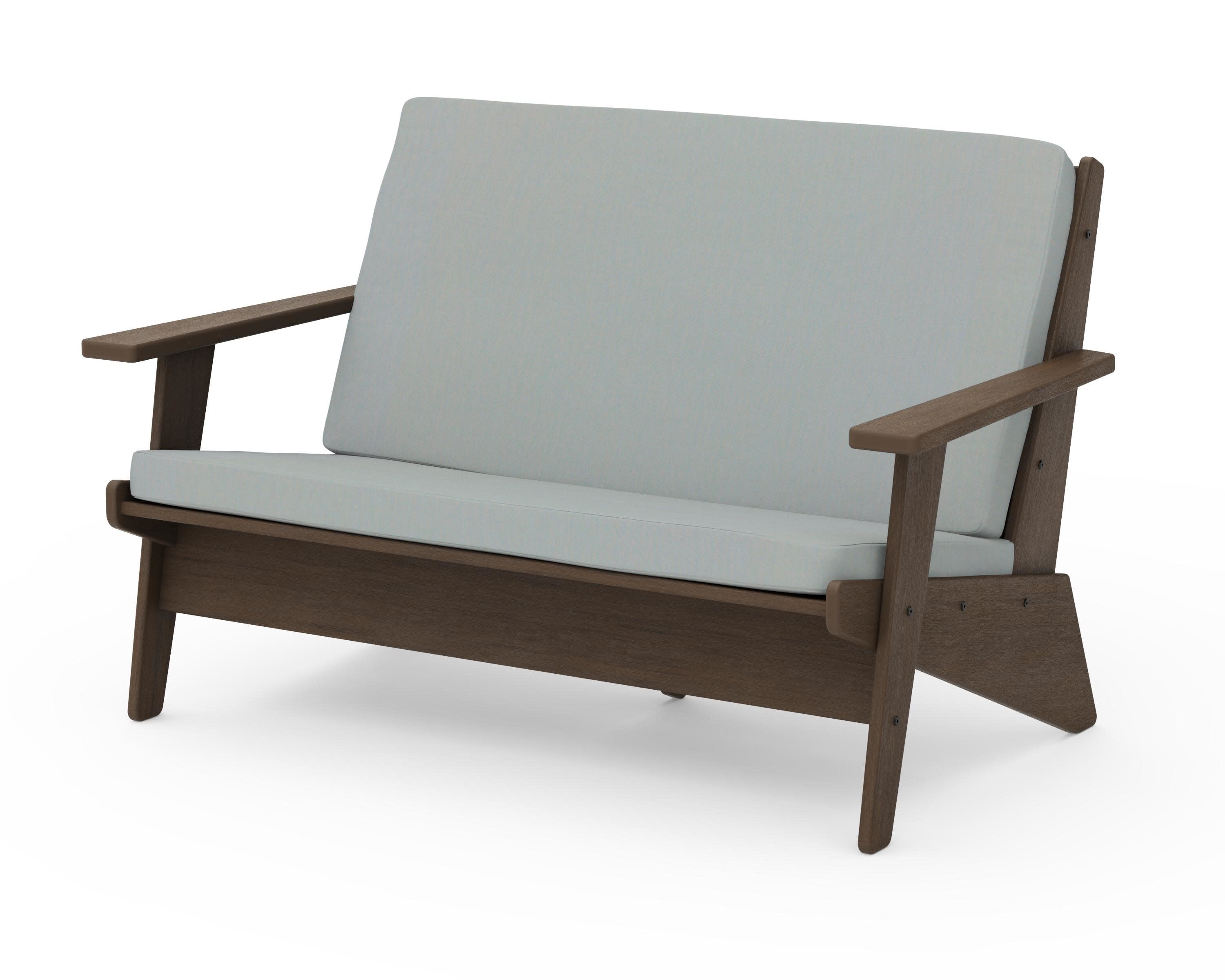 Riviera Modern Lounge Loveseat in Kona / Spa