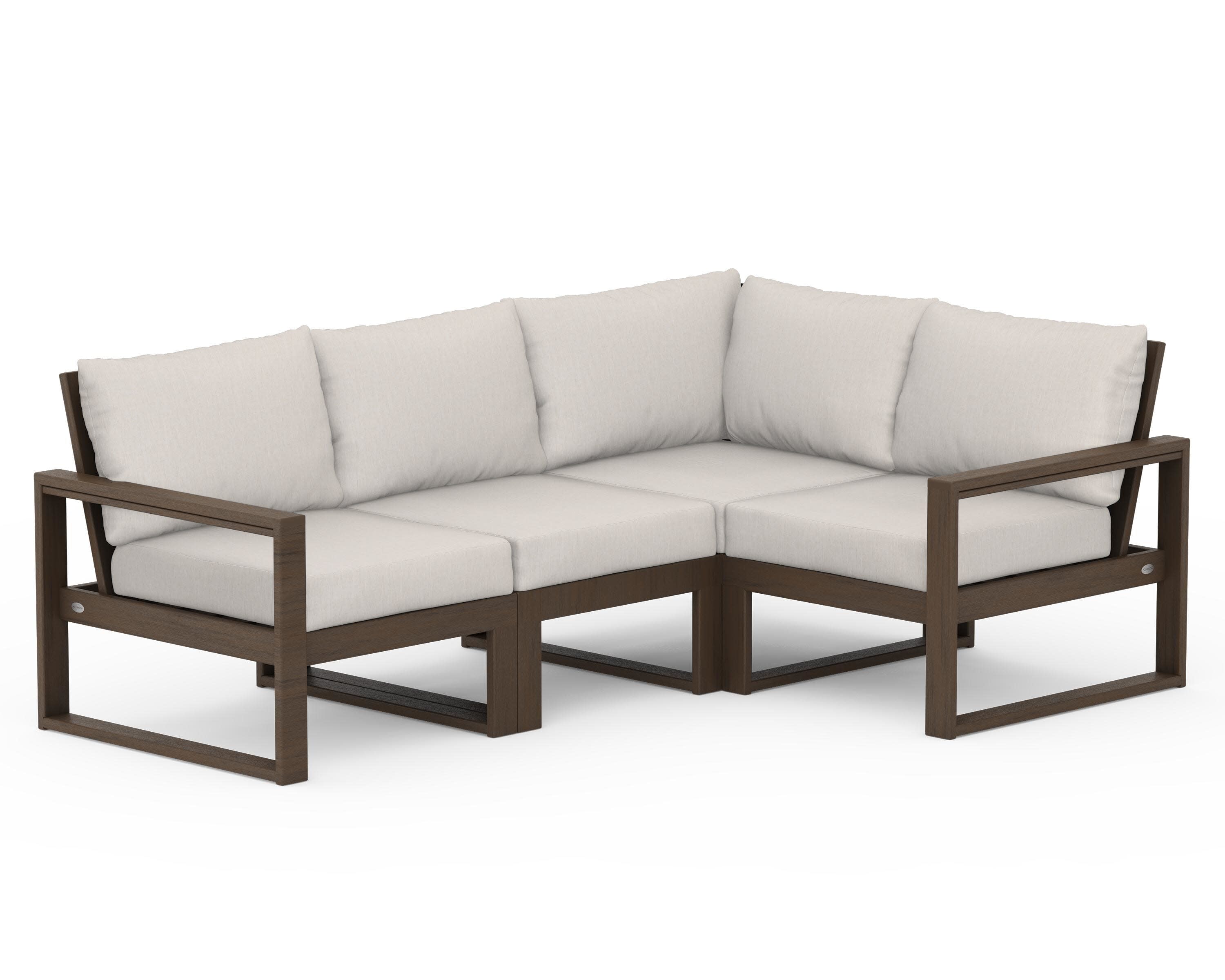 EDGE 4-Piece Modular Deep Seating Set in Kona / Cast Ash