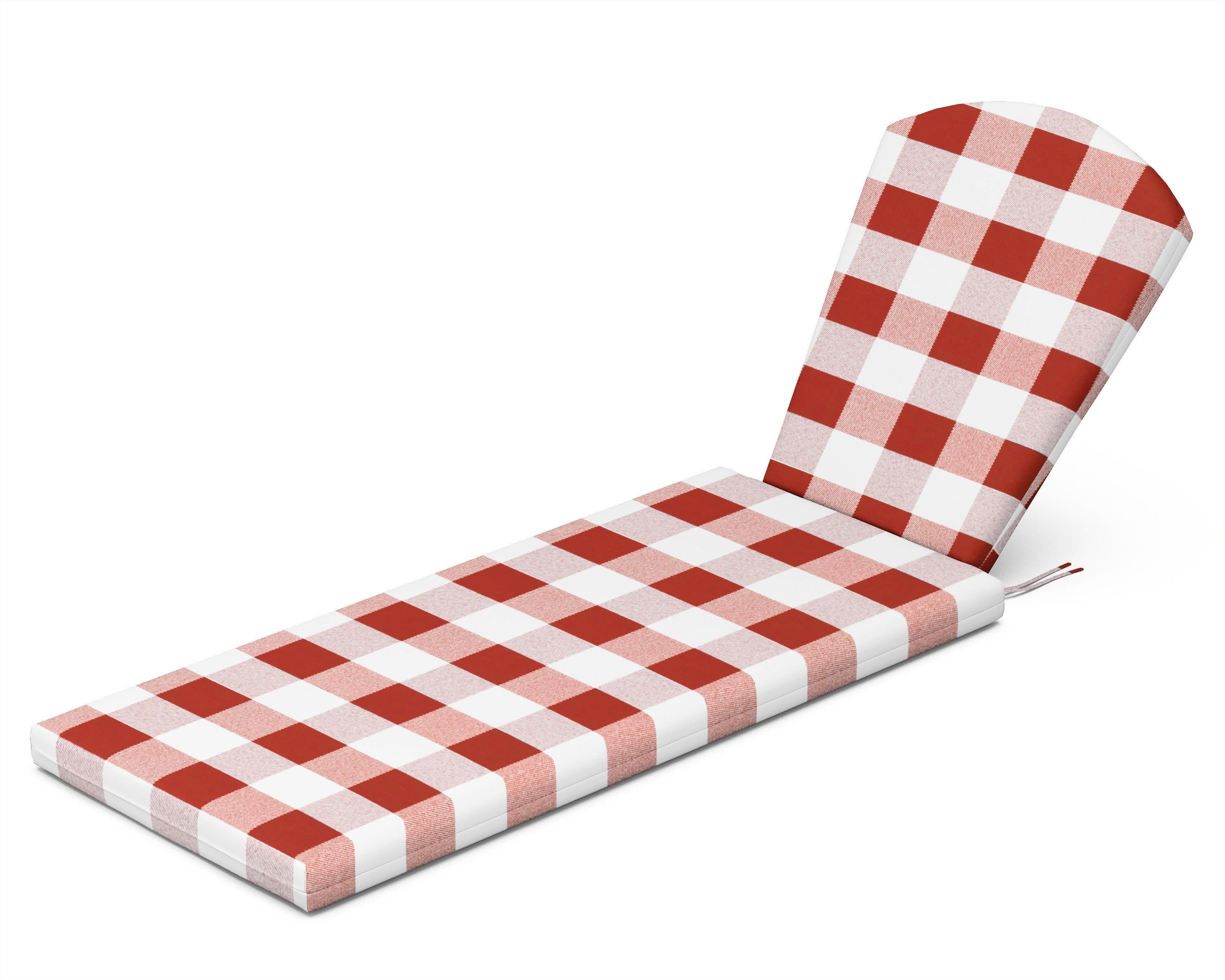 Chaise Cushion in Buffalo Plaid Crimson