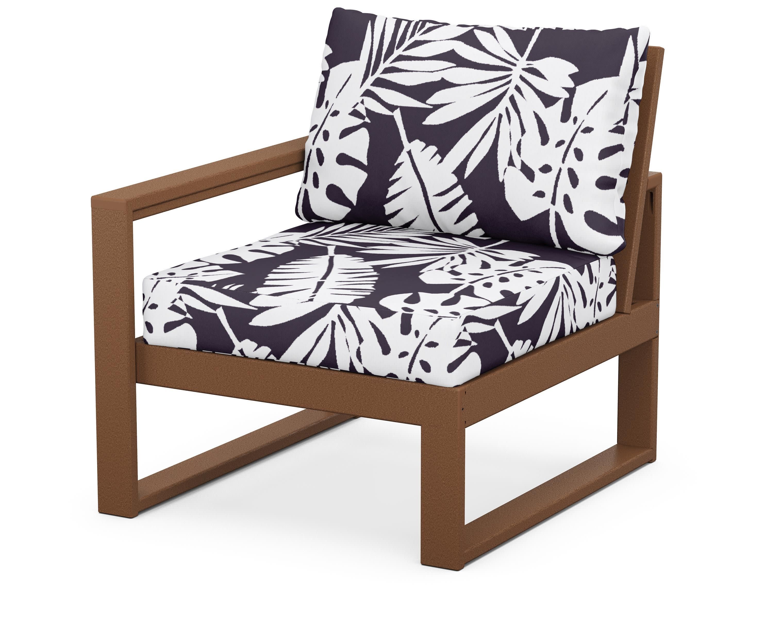 EDGE Modular Left Arm Chair in Teak / Leaf Navy