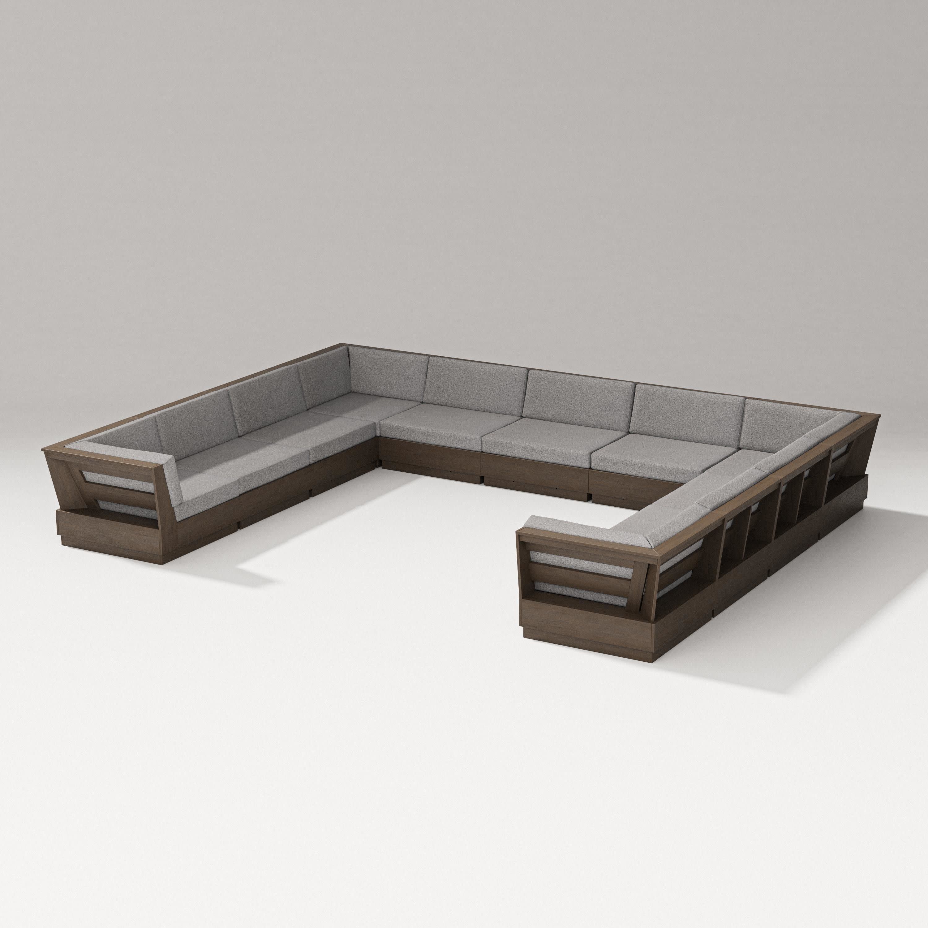 Elevate Large U-Shaped Sectional in Kona / Grey Mist