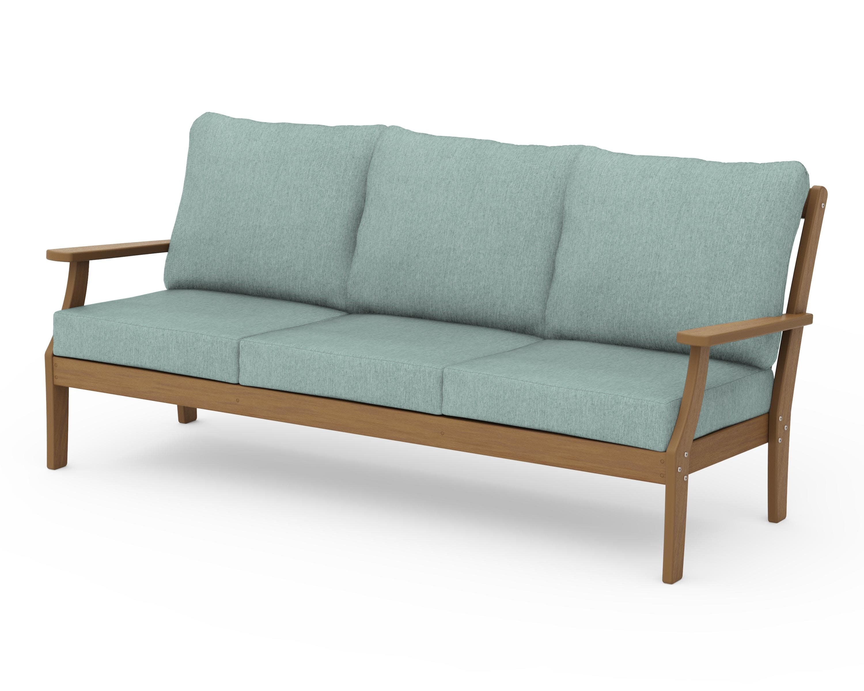 Braxton Deep Seating Sofa in Natural / Glacier Spa
