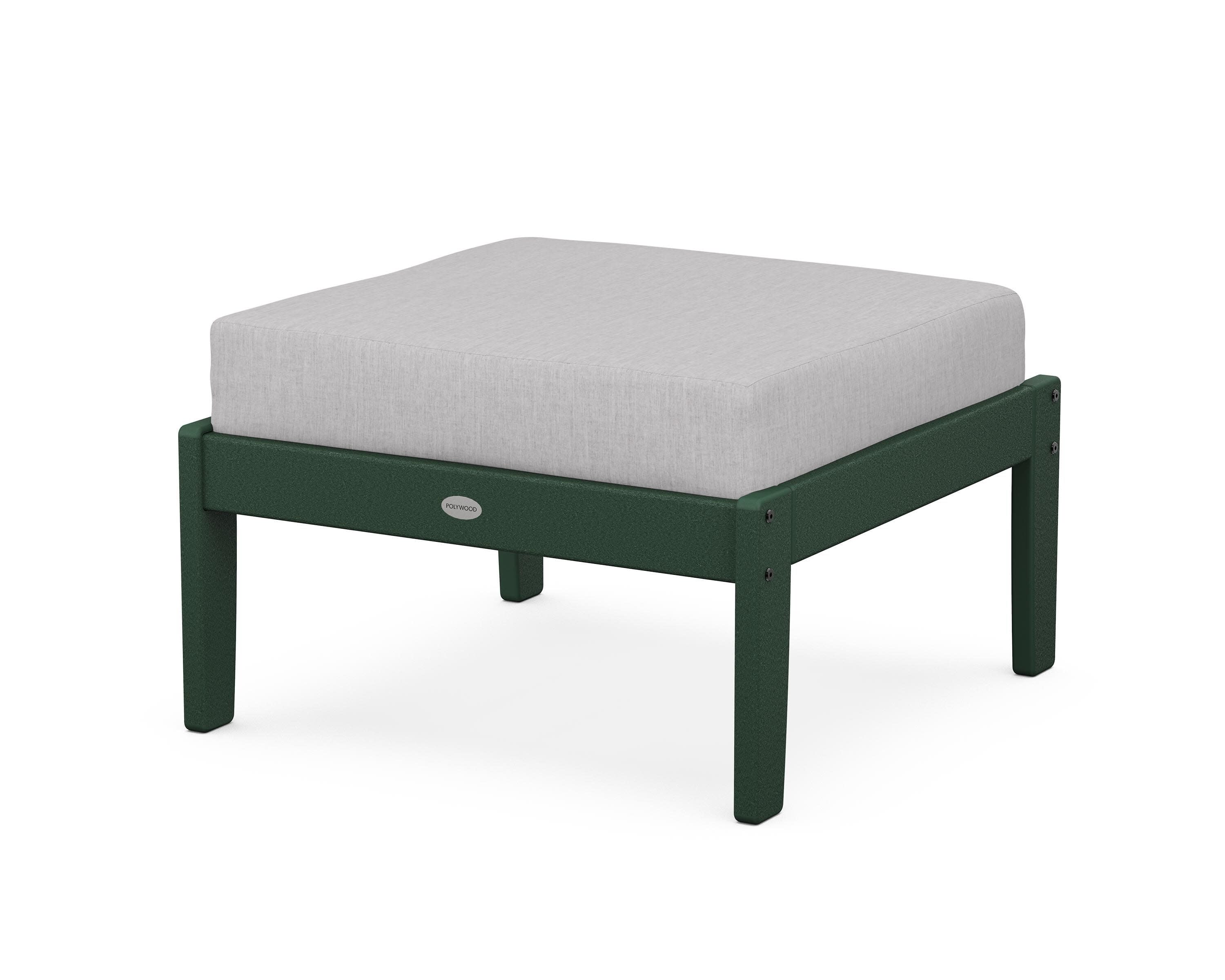 Braxton Deep Seating Ottoman in Green / Granite