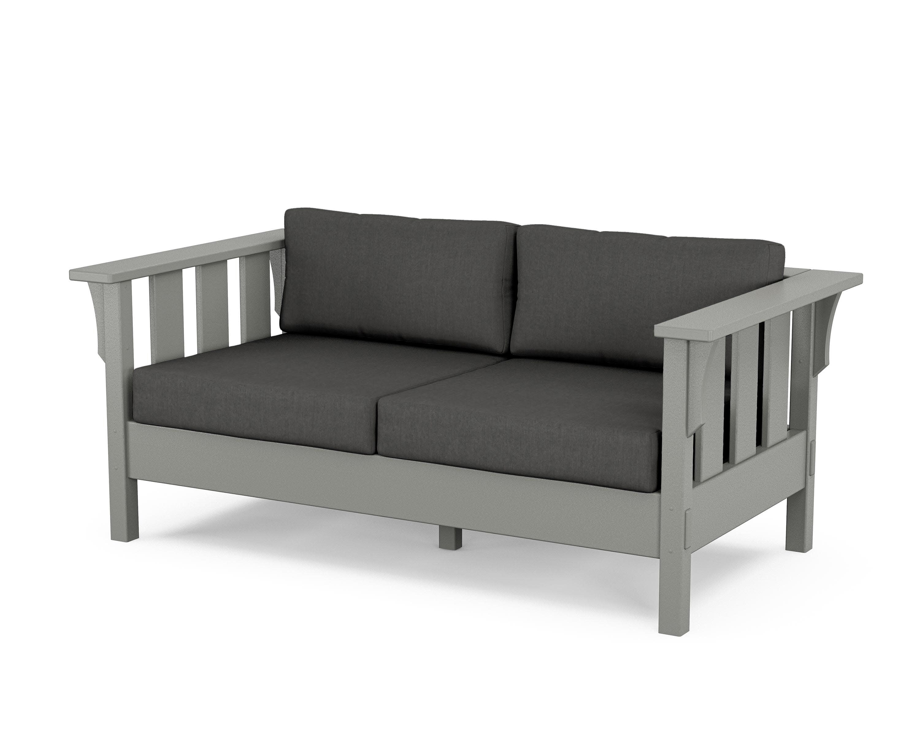Acadia Deep Seating Loveseat in Slate Grey / Spectrum Carbon