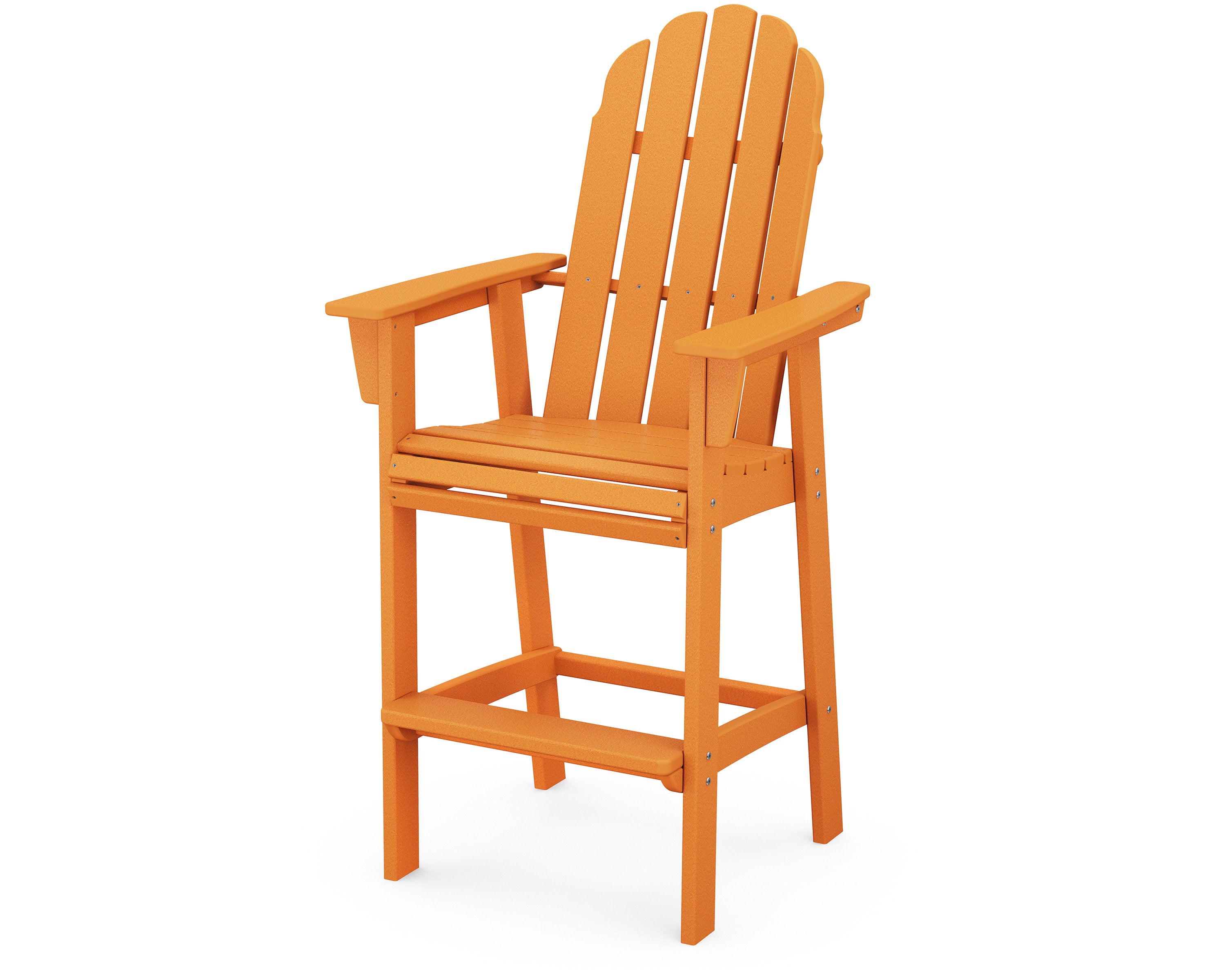 Vineyard Curveback Adirondack Bar Chair in Tangerine