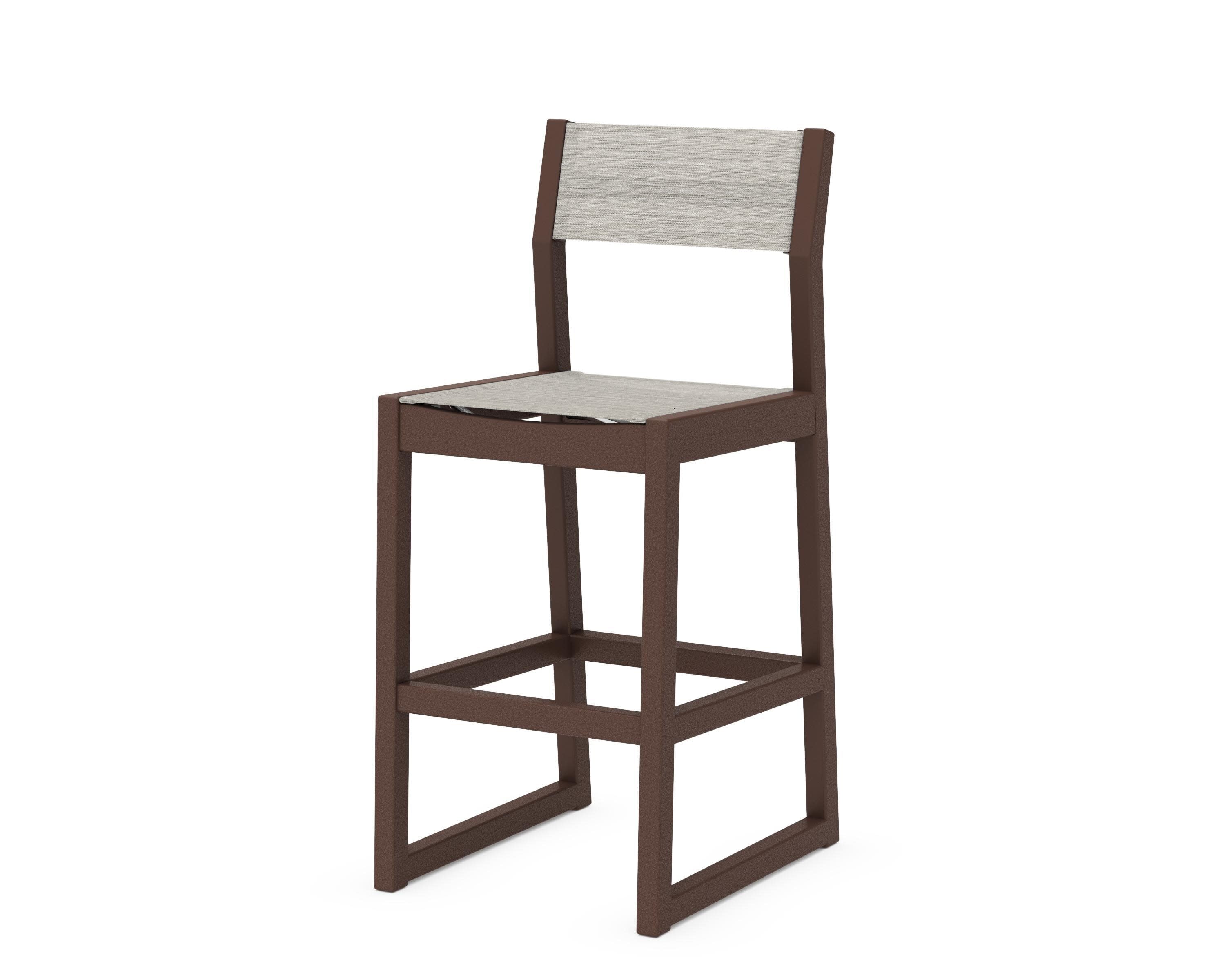 EDGE Sling Bar Side Chair in Mahogany / Birch Sling