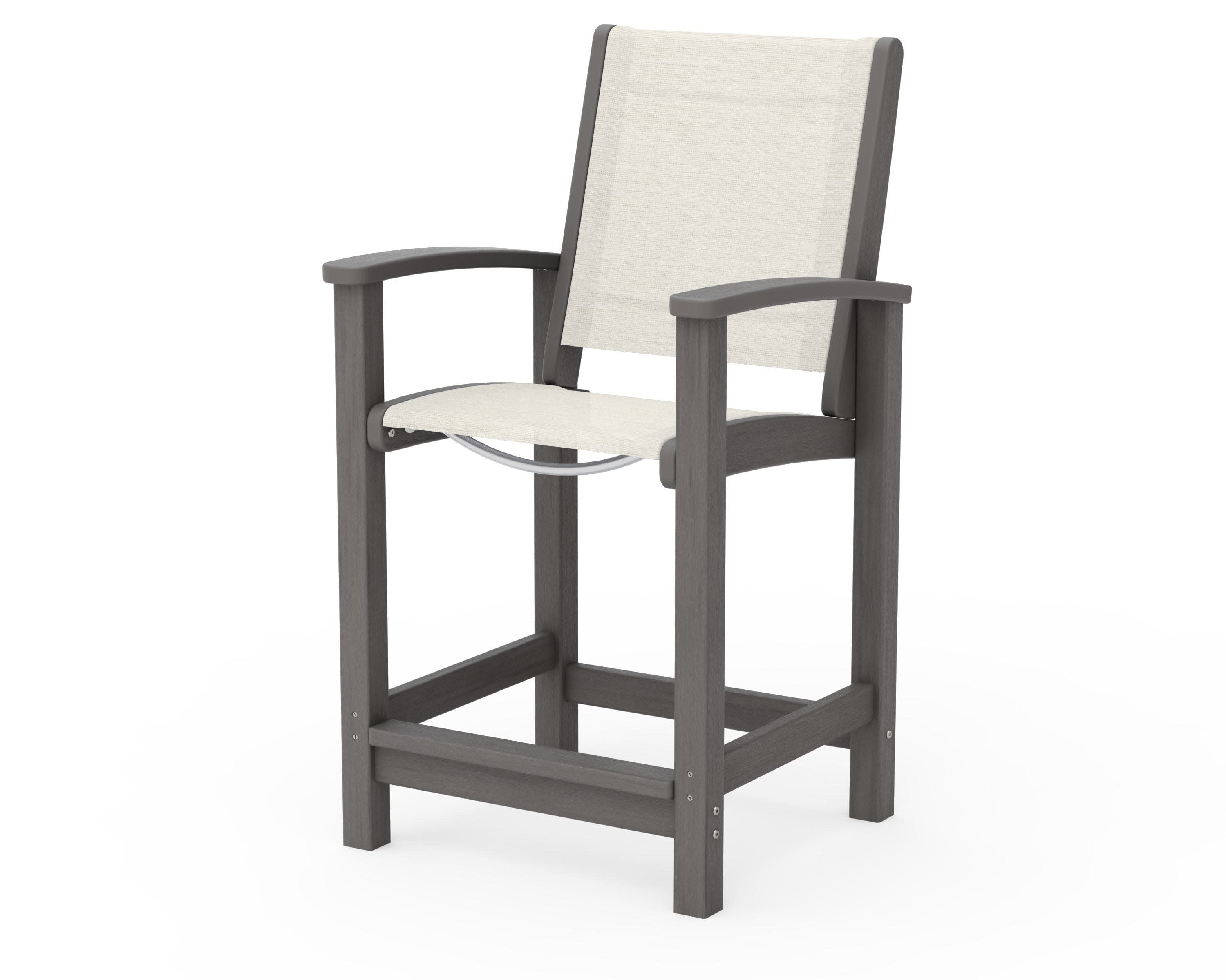 Coastal Counter Chair in Driftwood / Parchment Sling