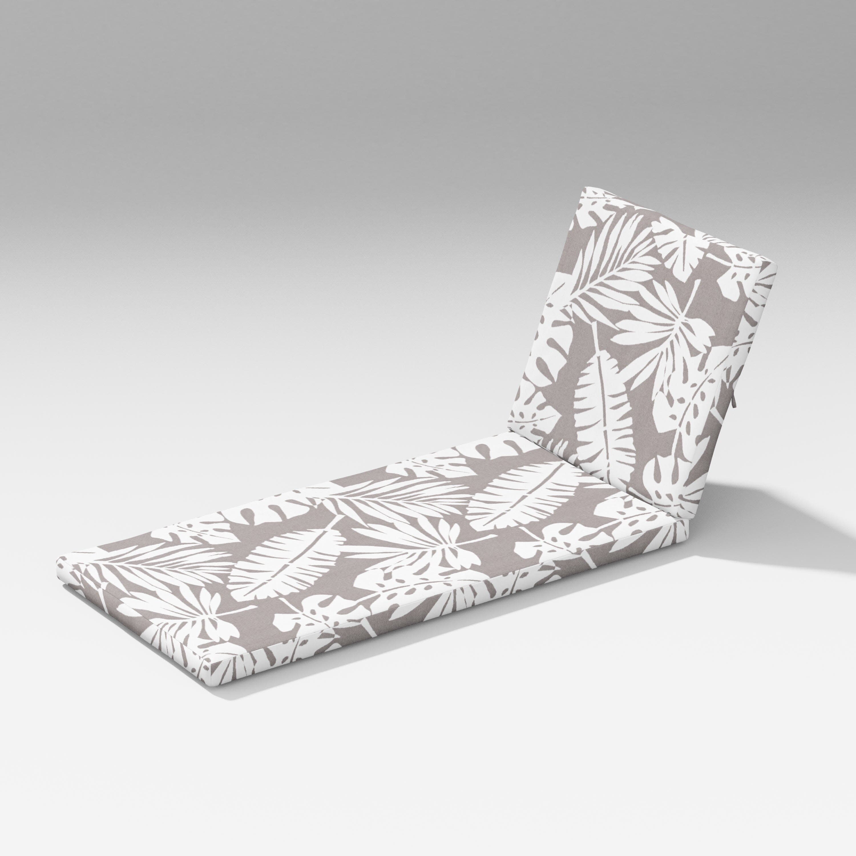 Latitude Chaise Lounge Full Cushion in Leaf Grey Mist