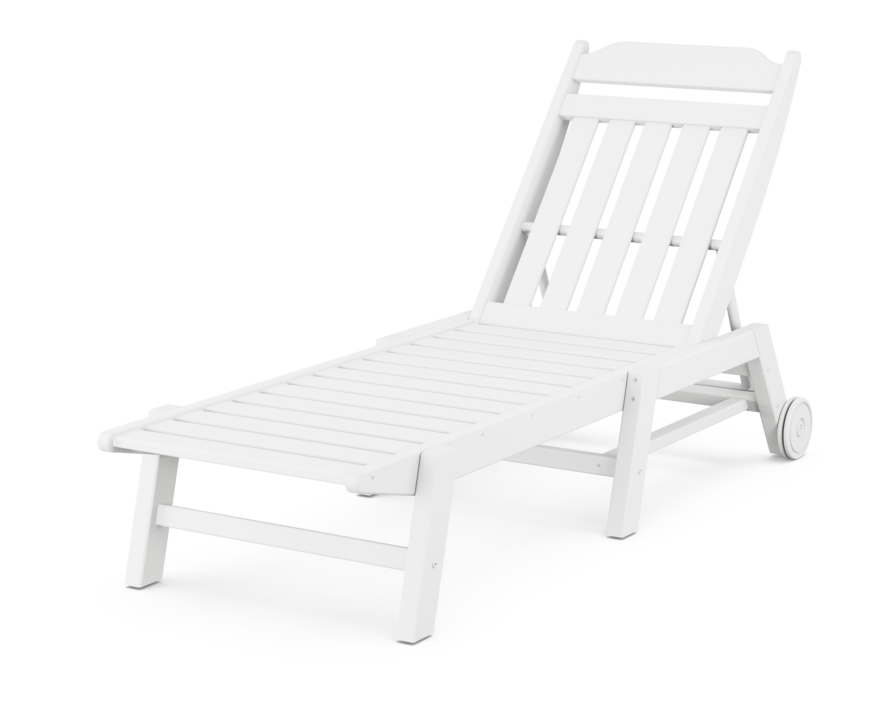 Cottage Chaise with Wheels in White