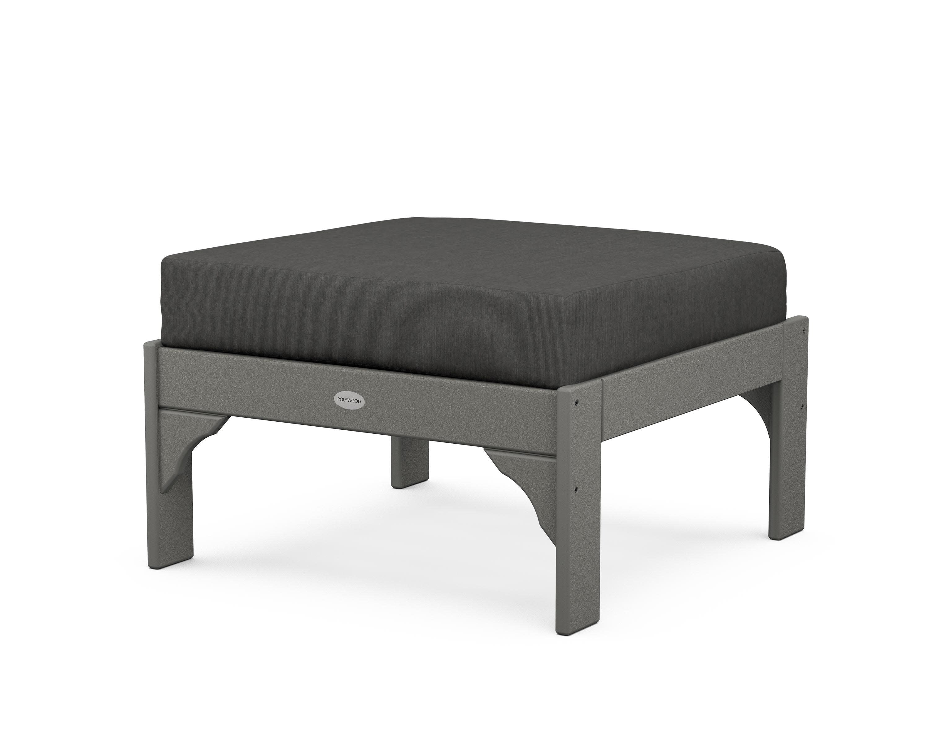 Vineyard Deep Seating Ottoman in Slate Grey / Spectrum Carbon