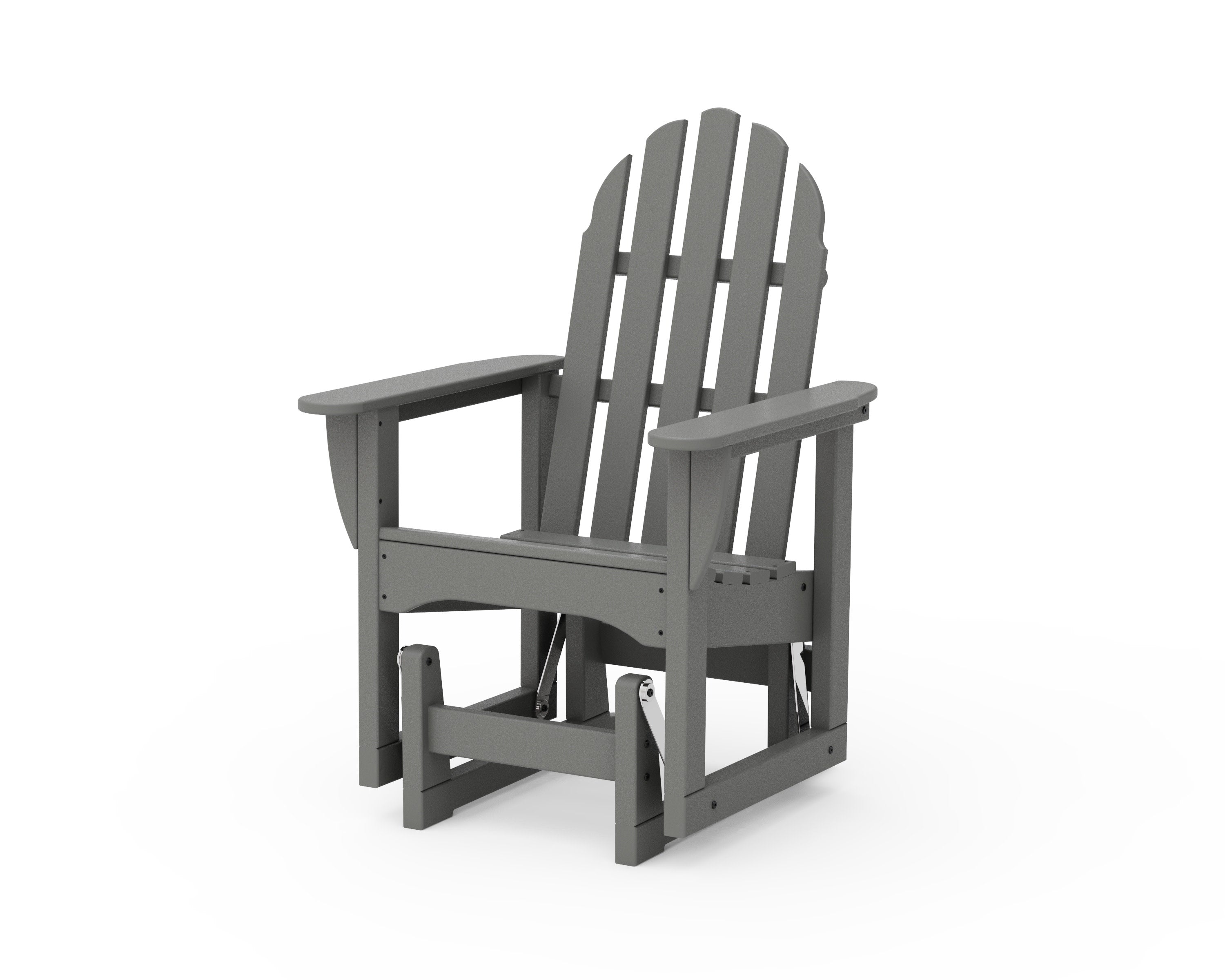 Classic Adirondack Glider Chair in Slate Grey