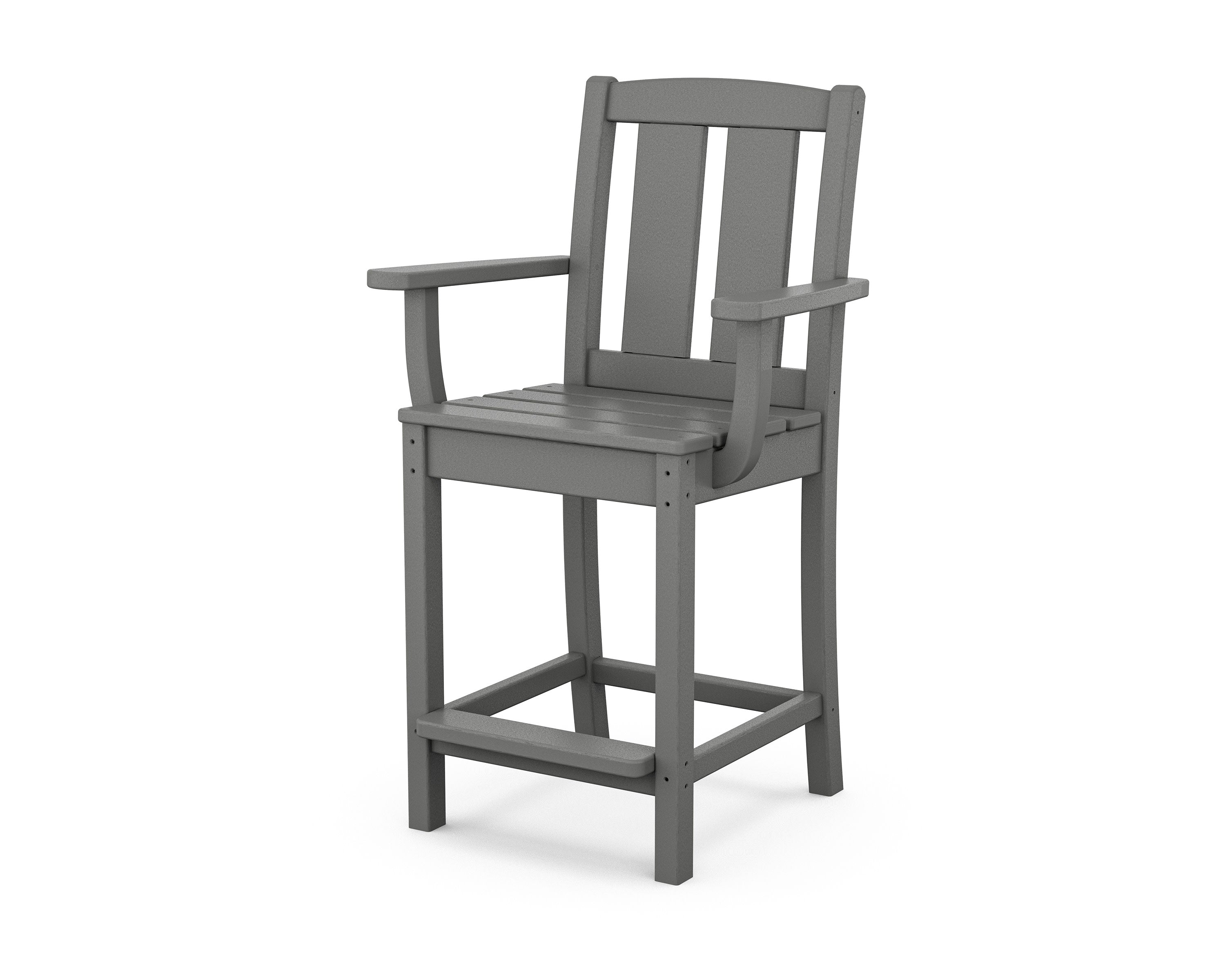 Mission Counter Arm Chair in Slate Grey
