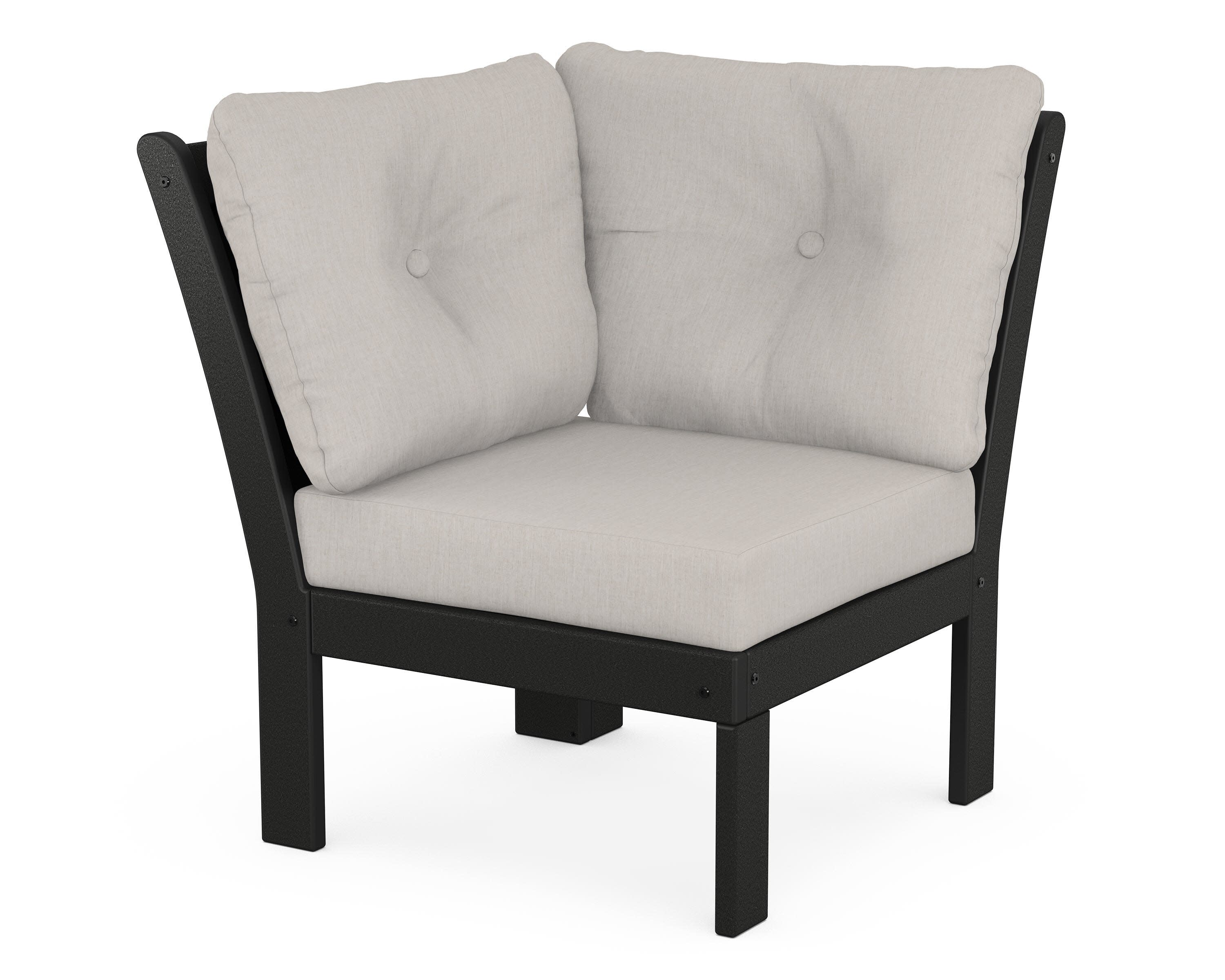 Vineyard Modular Corner Chair in Black / Cast Ash