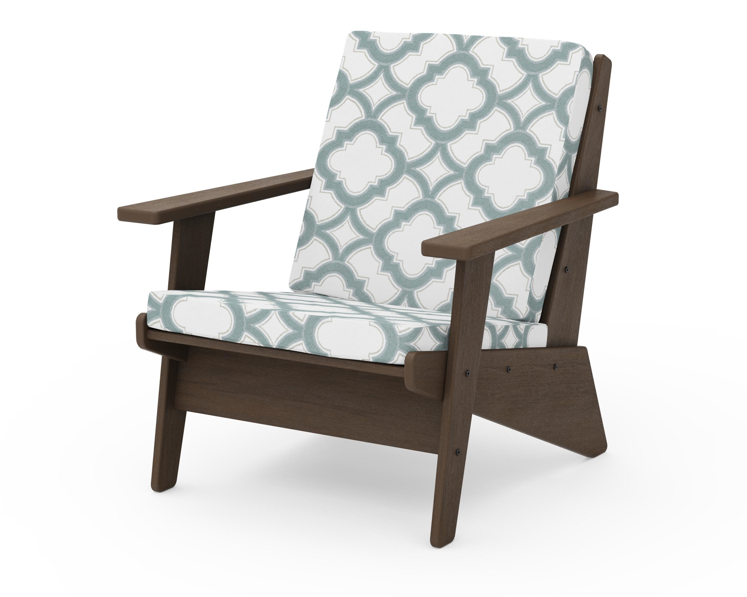 Riviera Modern Lounge Chair in Kona / Trellis Glacier Spa