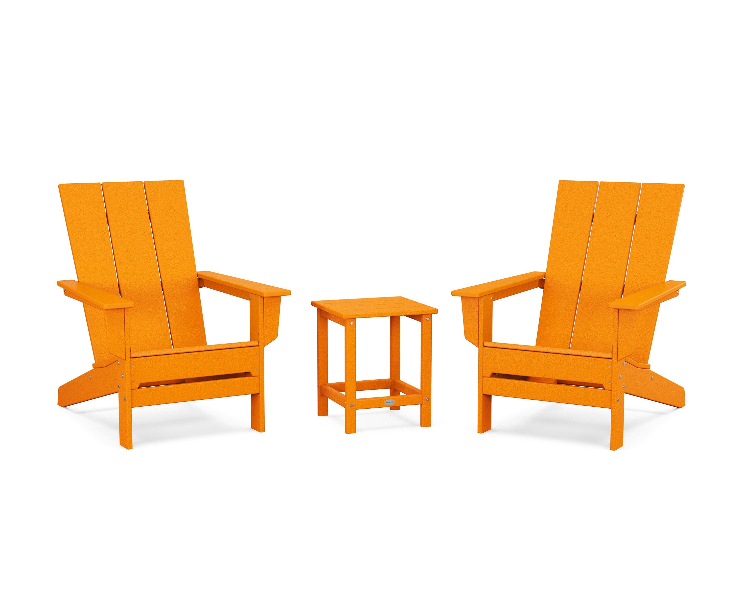3-Piece Modern Studio Adirondack Set in Tangerine