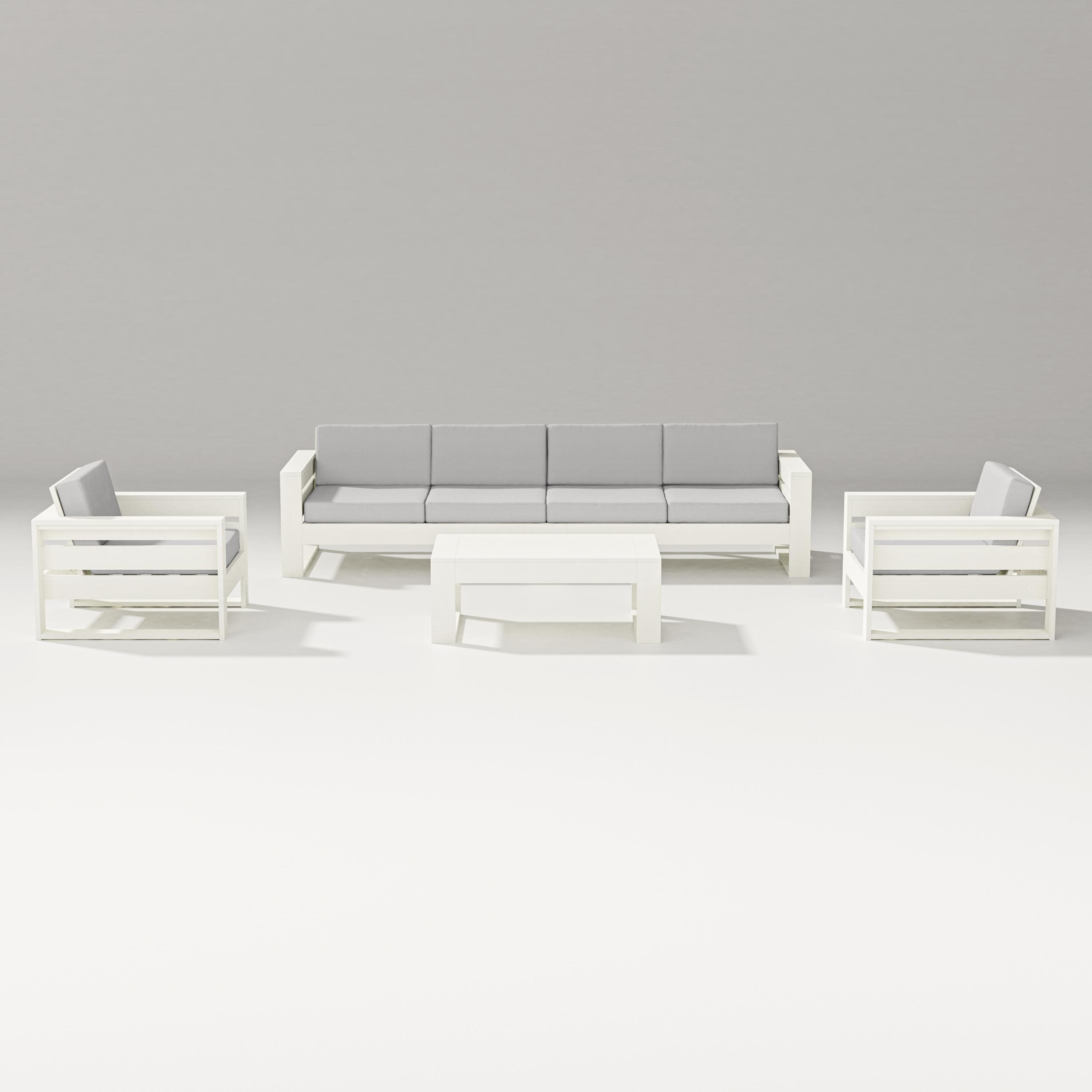 Latitude 5-Piece Lounge Sofa Set in Vintage White / Diamond in the Rough