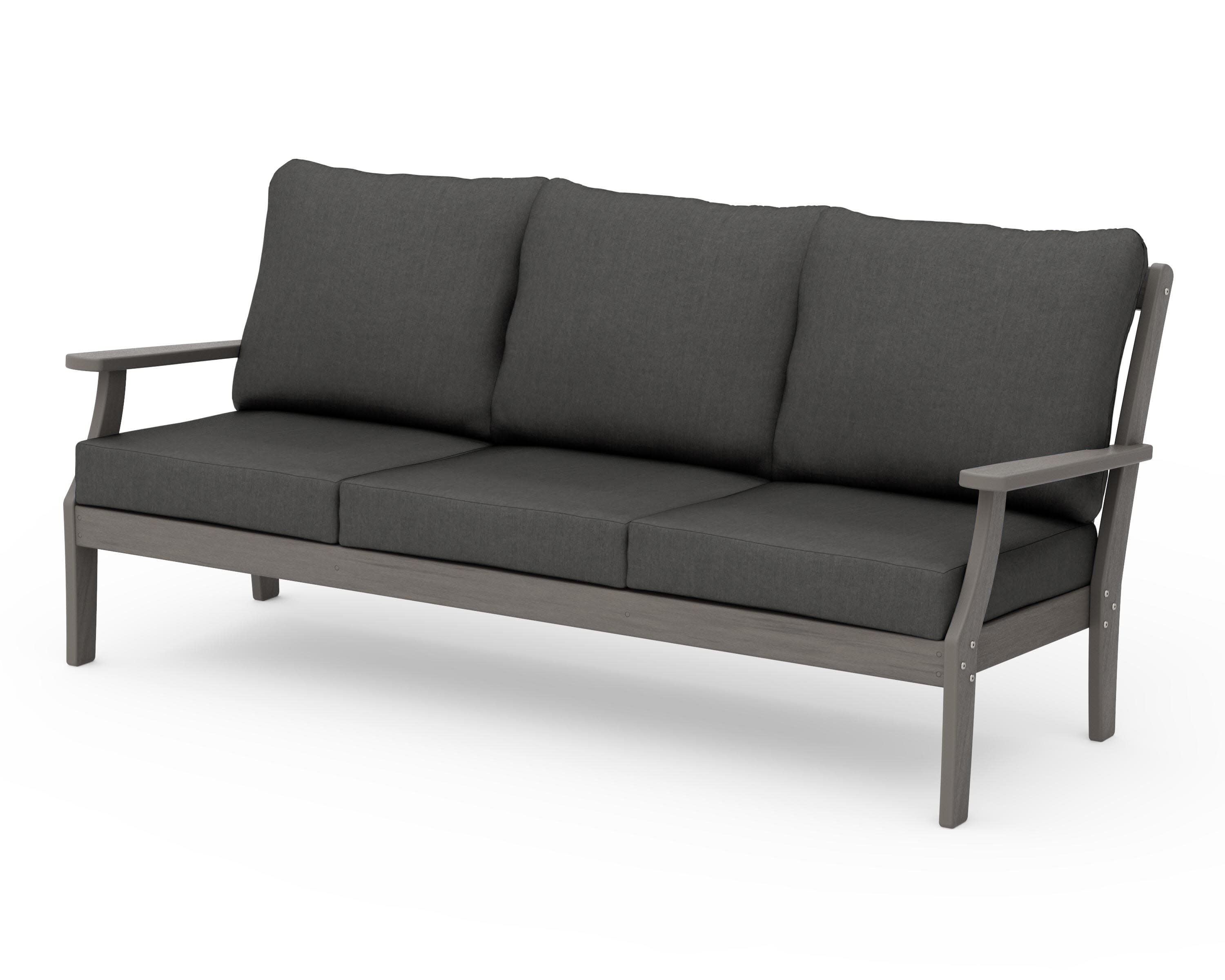 Braxton Deep Seating Sofa in Driftwood / Spectrum Carbon