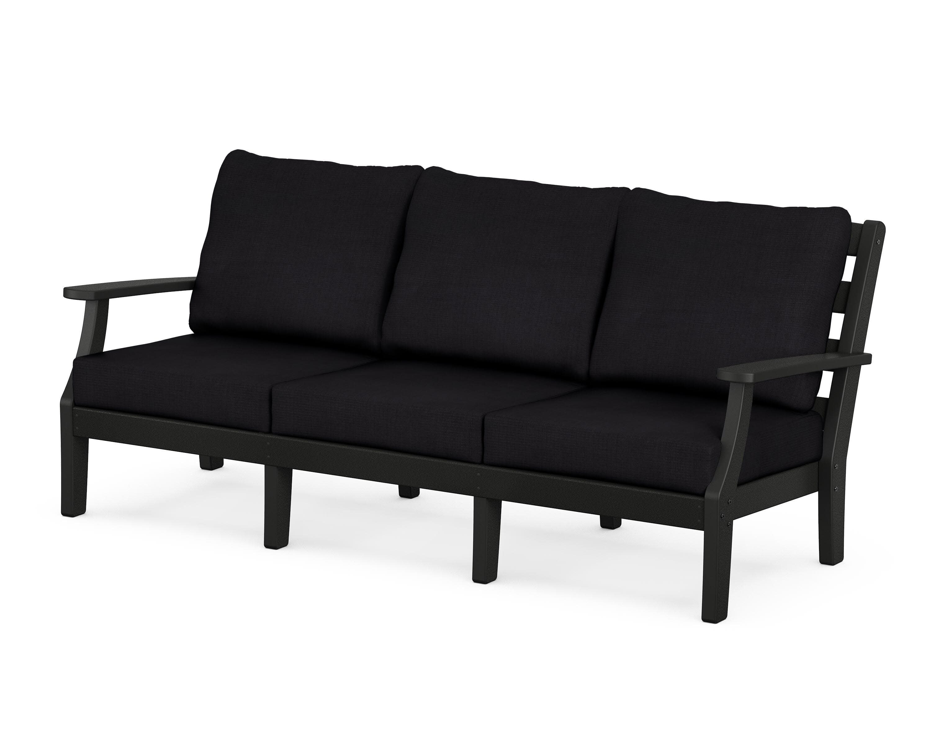 Chesapeake Deep Seating Sofa in Black / Midnight Linen