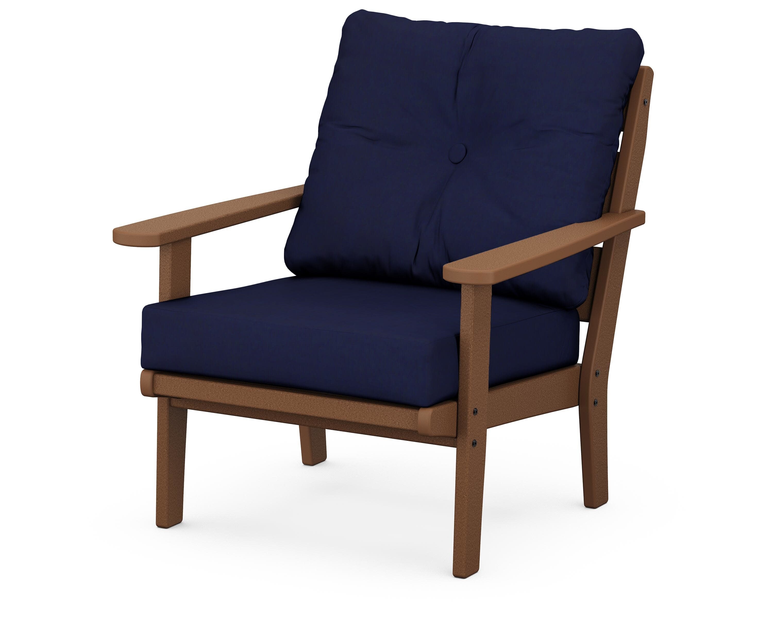 Lakeside Deep Seating Chair in Teak / Navy