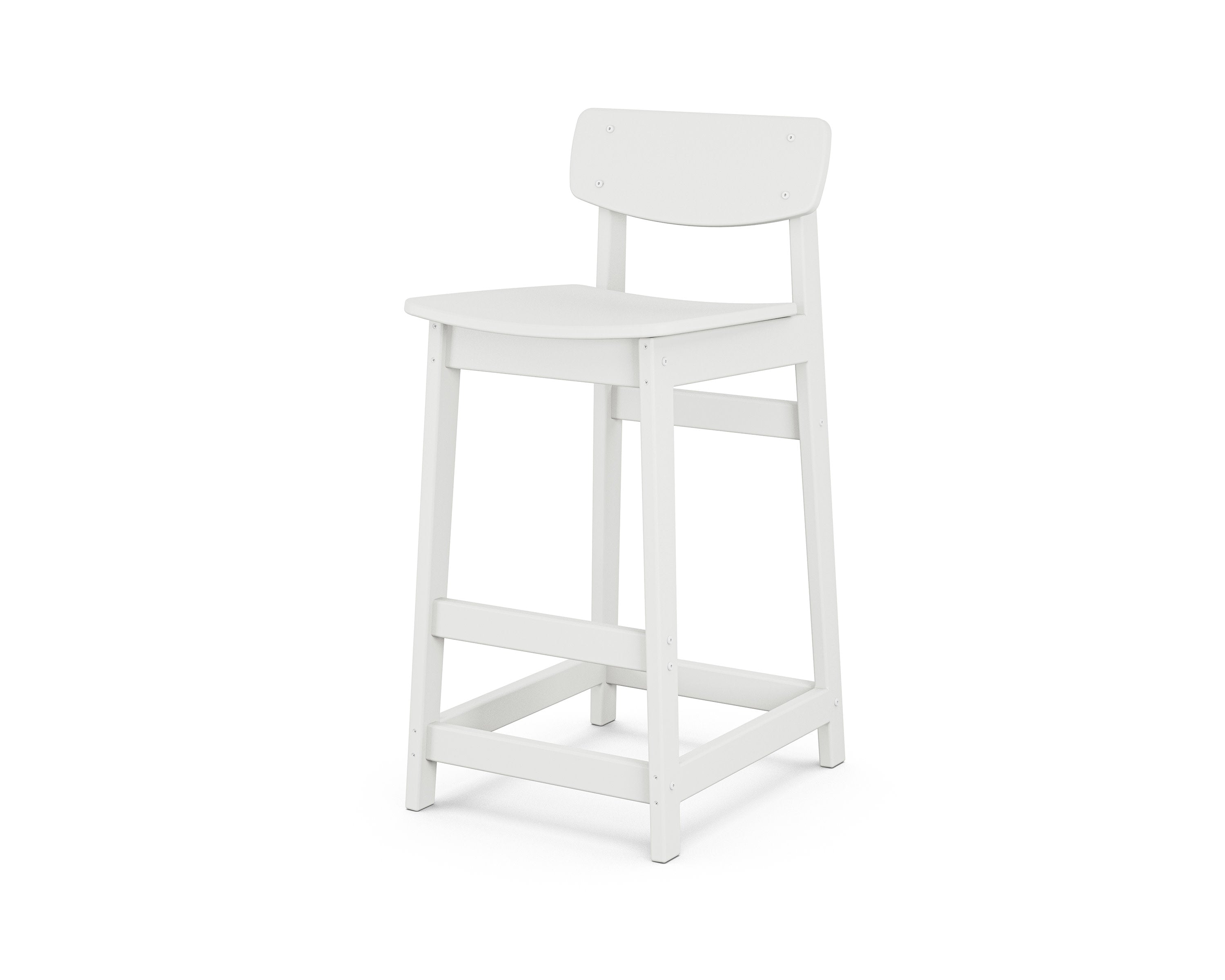 Modern Studio Urban Lowback Bar Chair in White