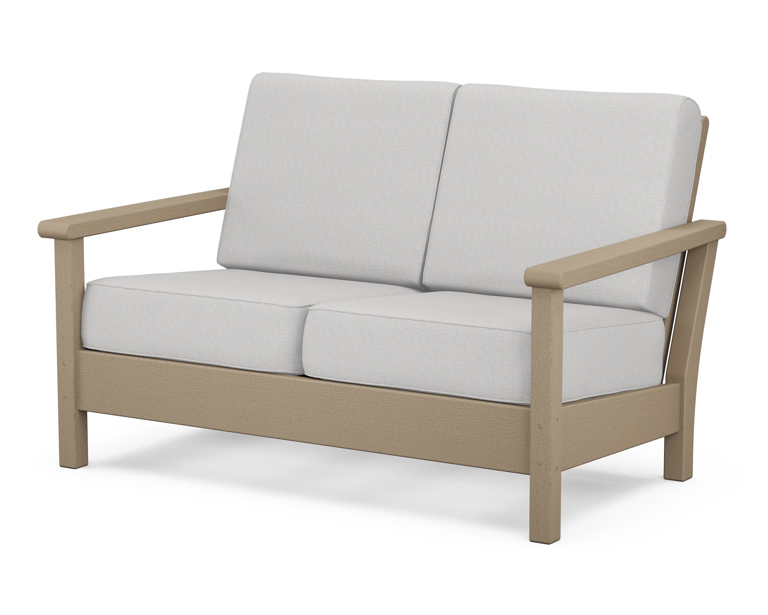 Harbour Deep Seating Loveseat in Vintage Sahara / Diamond in the Rough