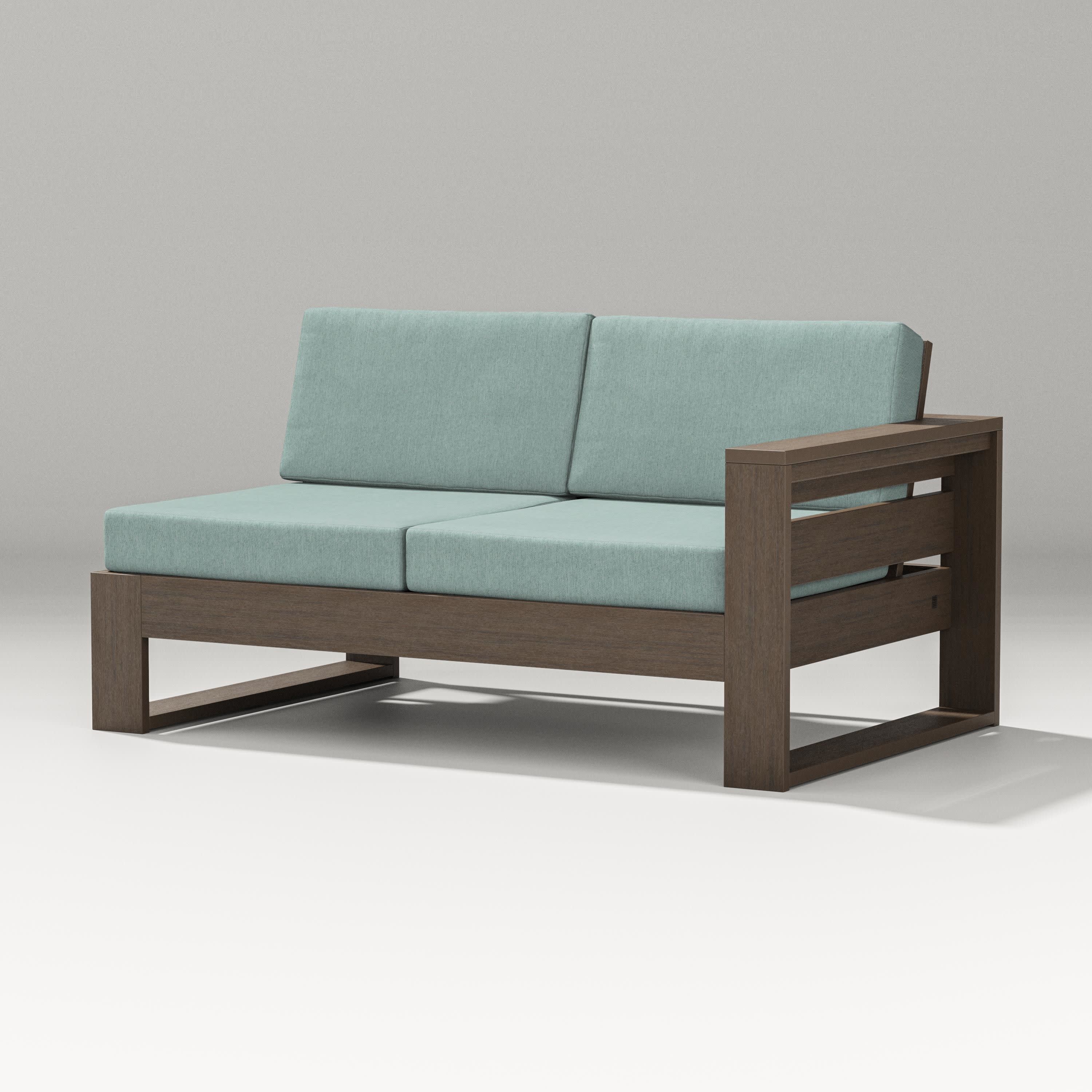 Latitude Modular Right Arm Loveseat in Kona / Glacier Spa