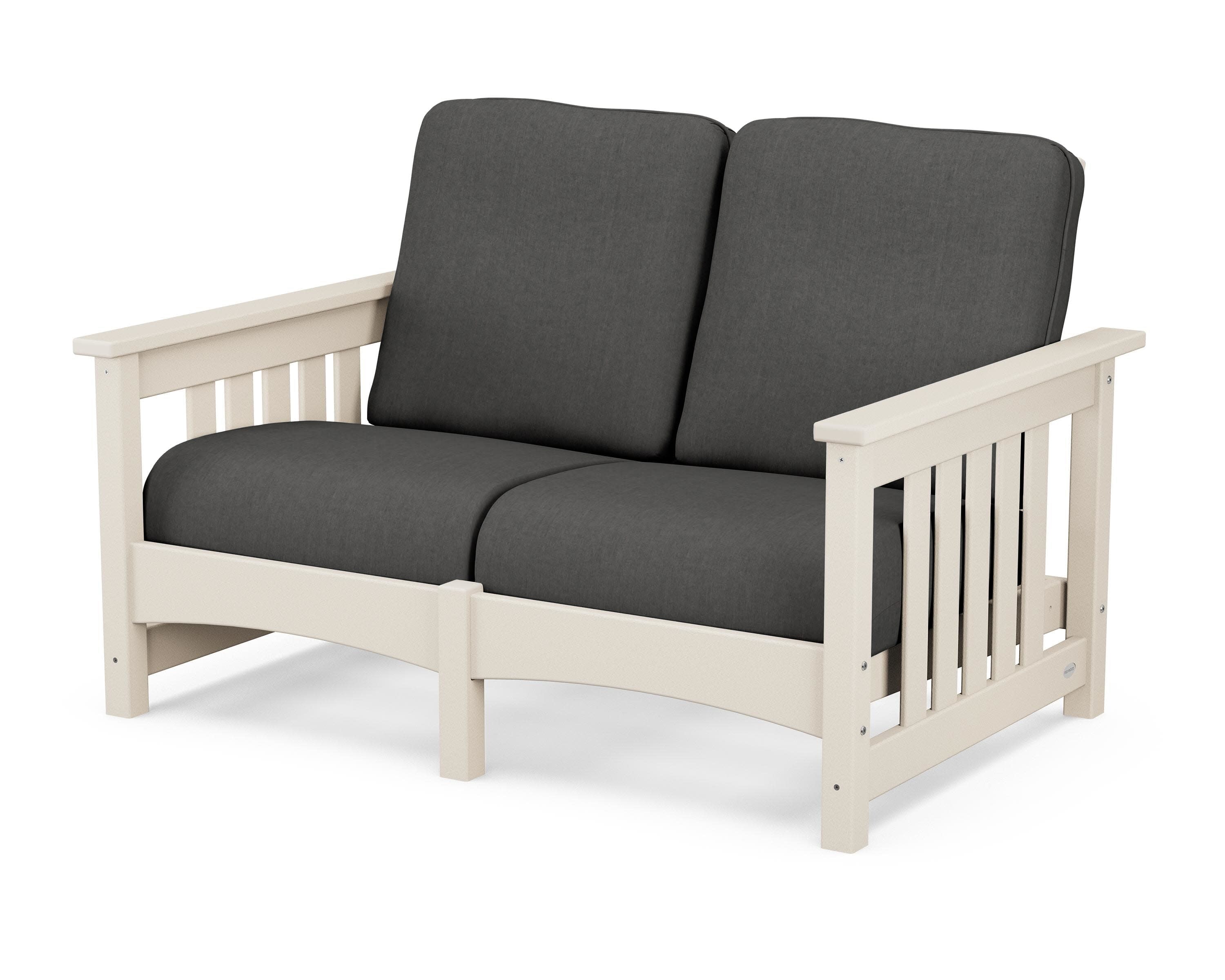 Club Mission Loveseat in Sand / Spectrum Carbon