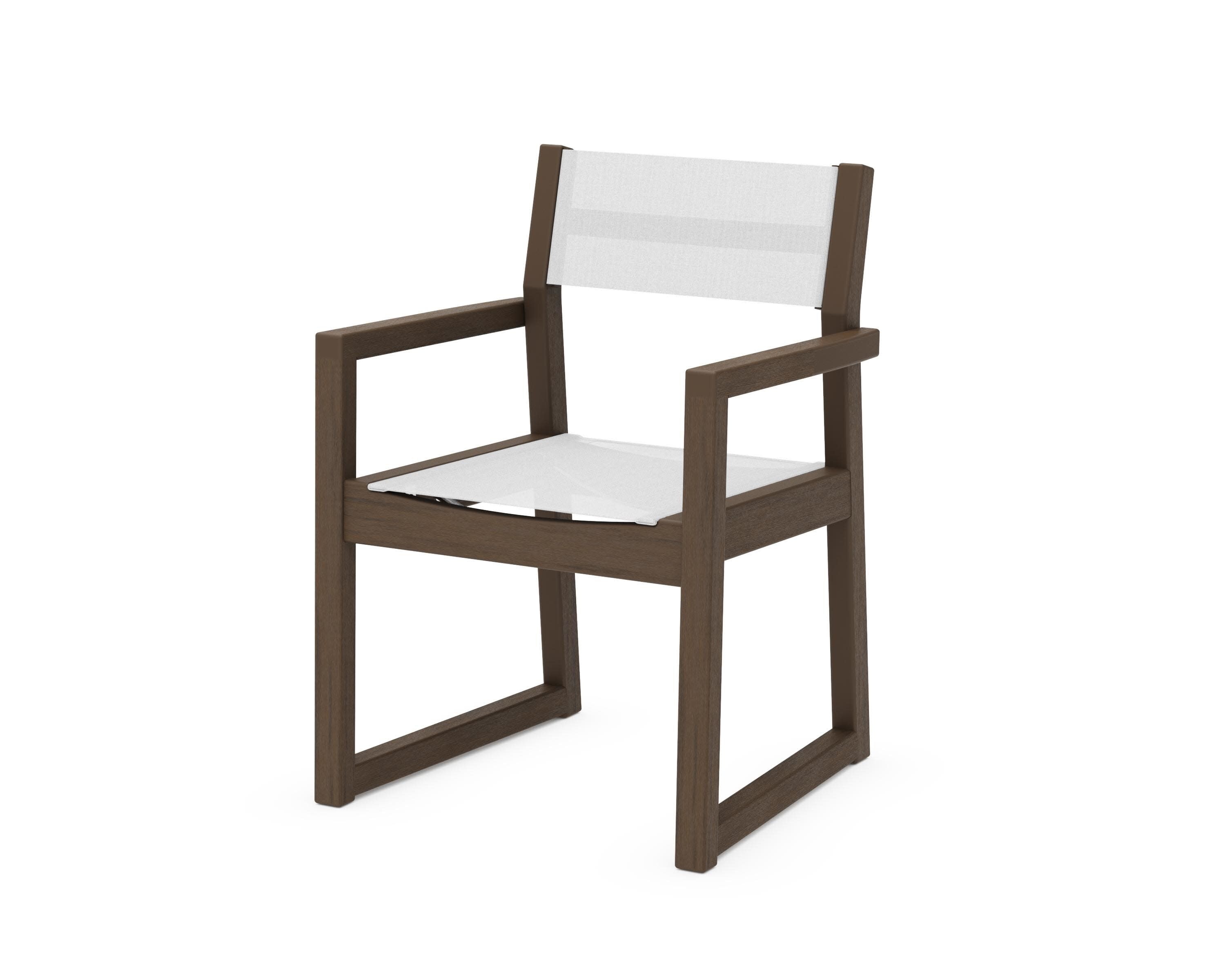 EDGE Sling Dining Arm Chair in Kona / White Sling