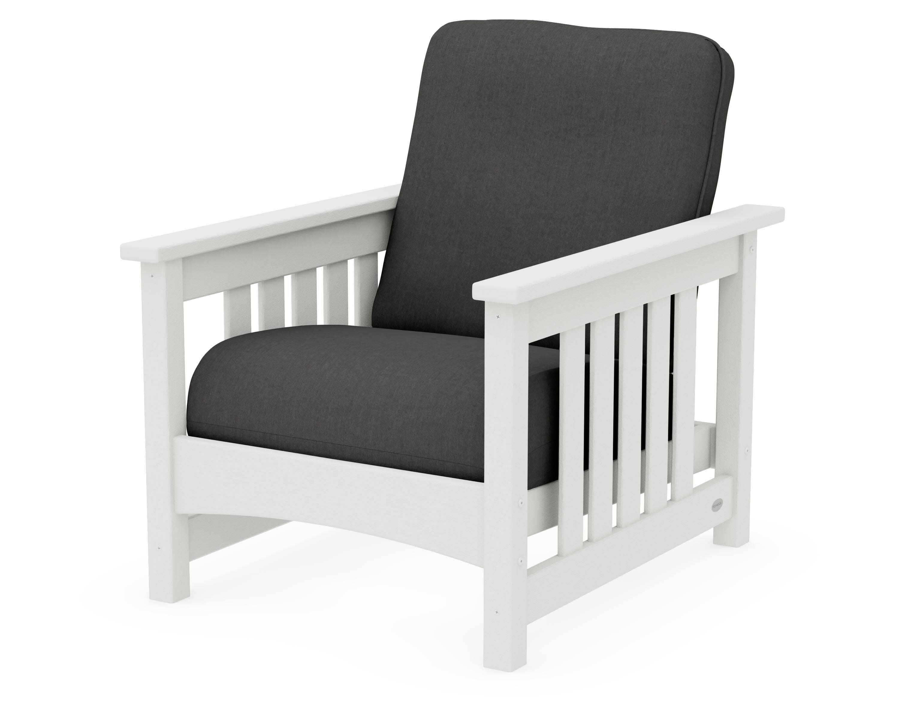 Club Mission Chair in Vintage White / Spectrum Carbon