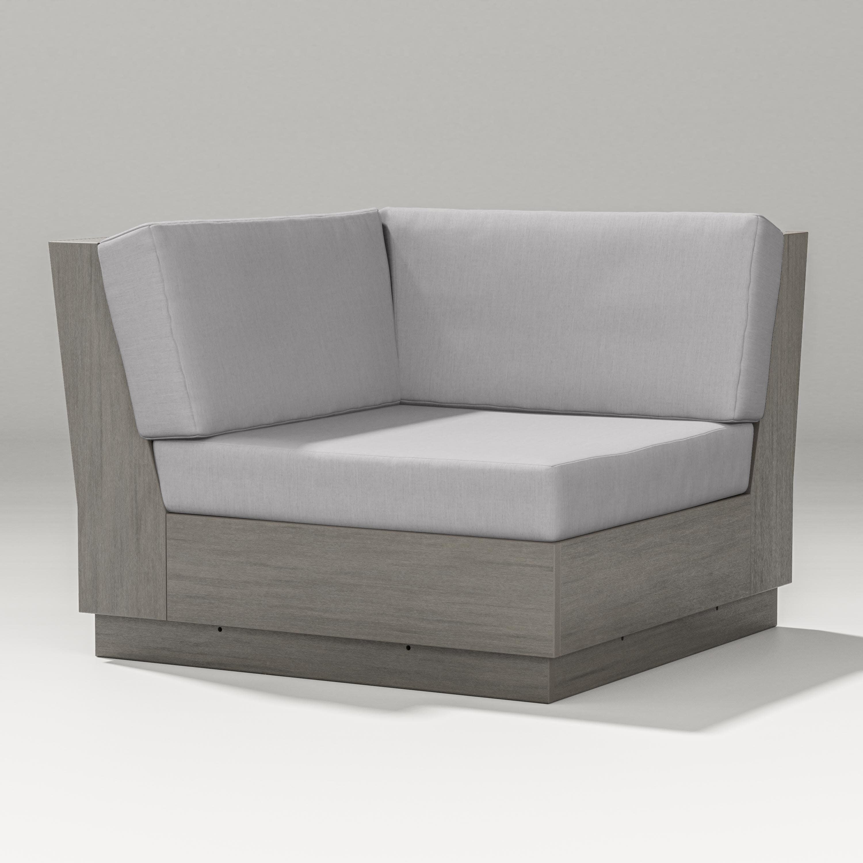 Elevate Modular Corner Chair in Driftwood / Granite