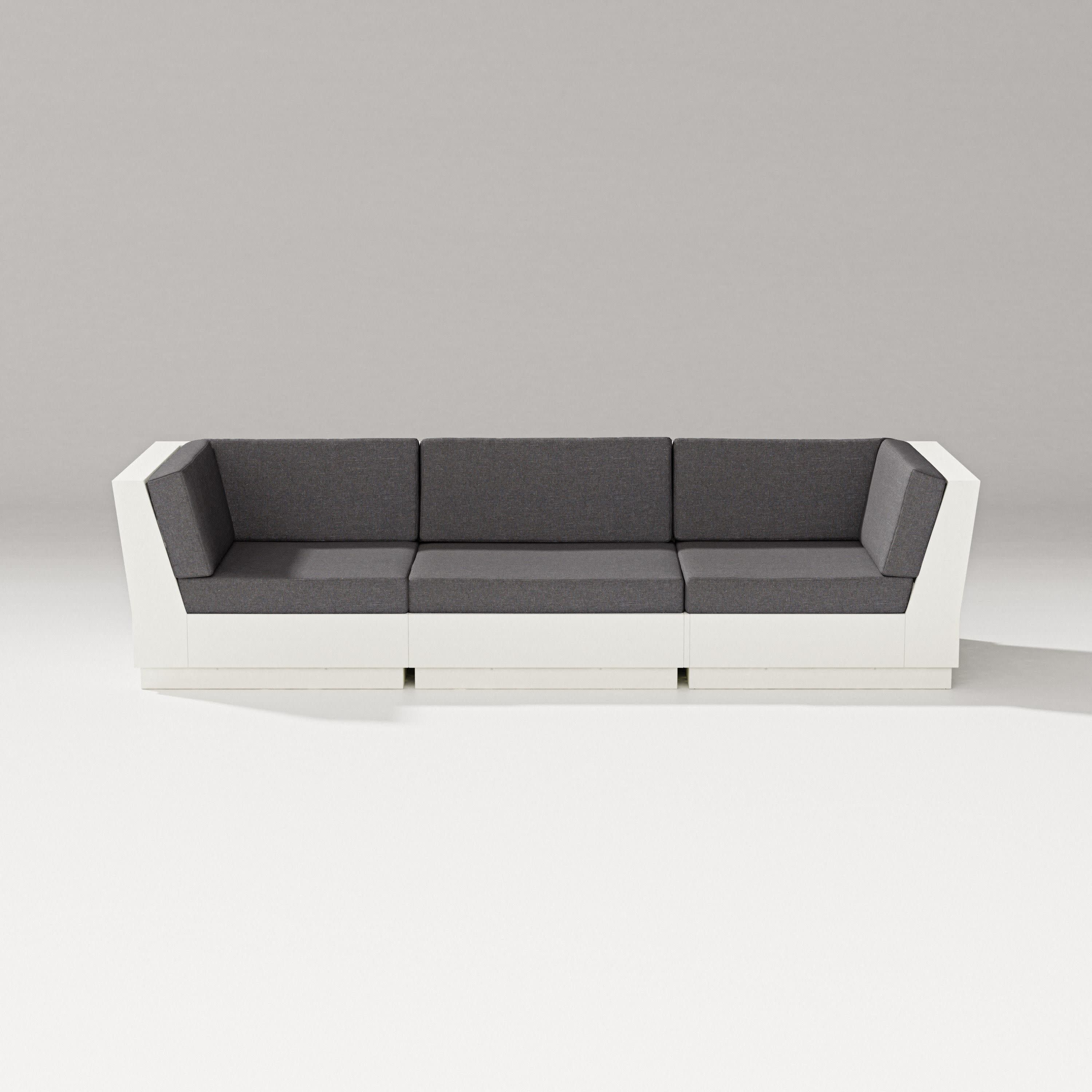Elevate Sofa Sectional in Vintage White / Ash Charcoal