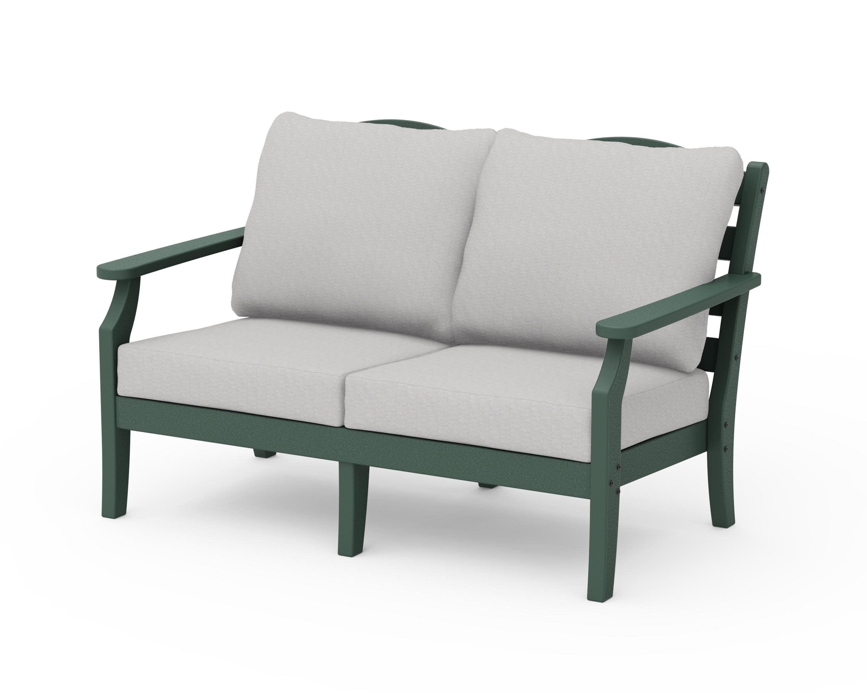 Savannah Deep Seating Loveseat in Green / Diamond in the Rough