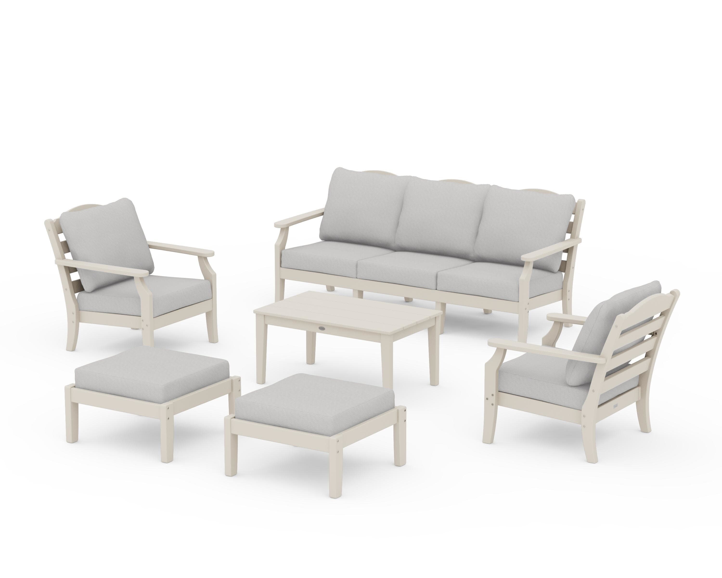Savannah 6-Piece Lounge Sofa Set in Sand / Diamond in the Rough