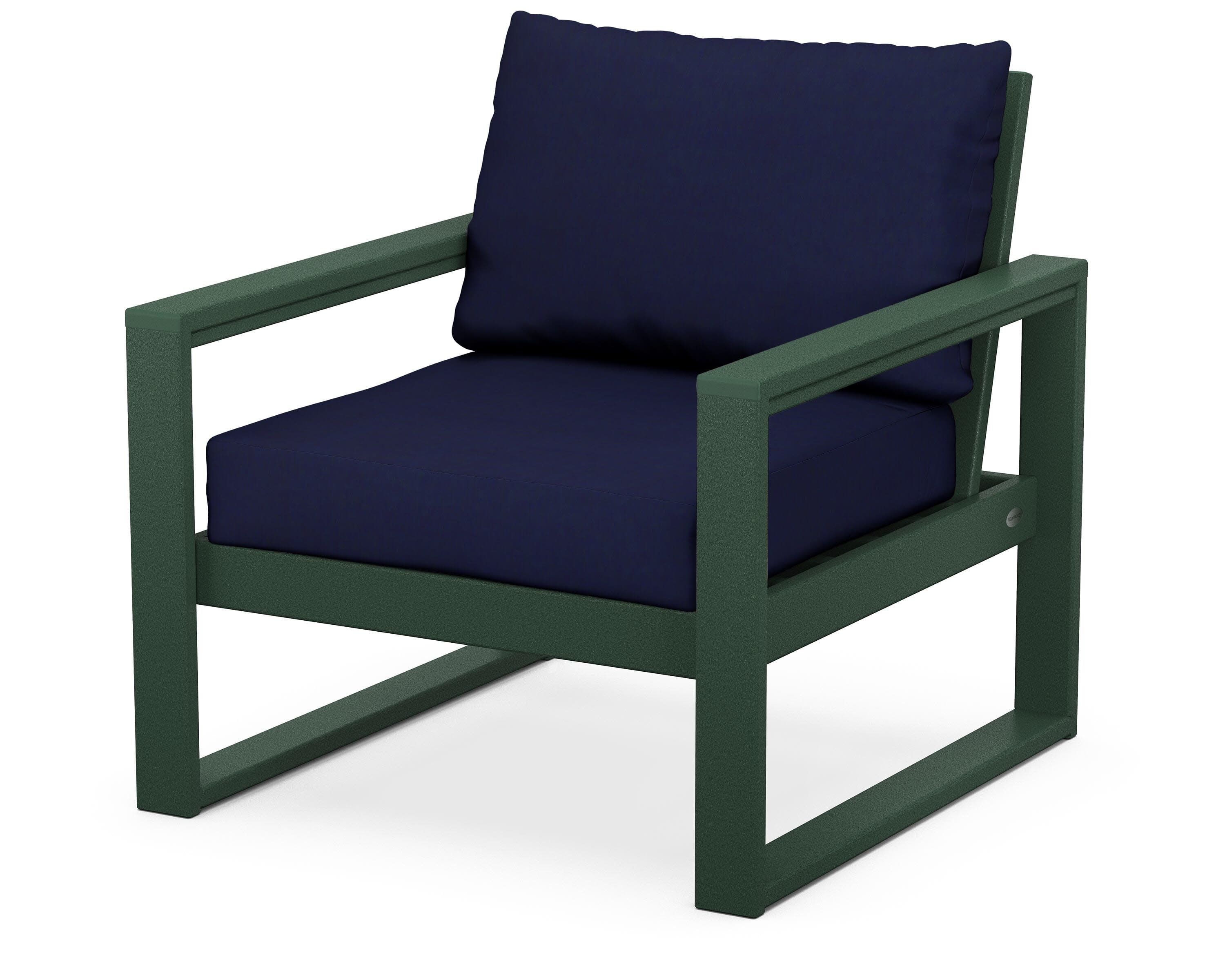 EDGE Club Chair in Green / Navy