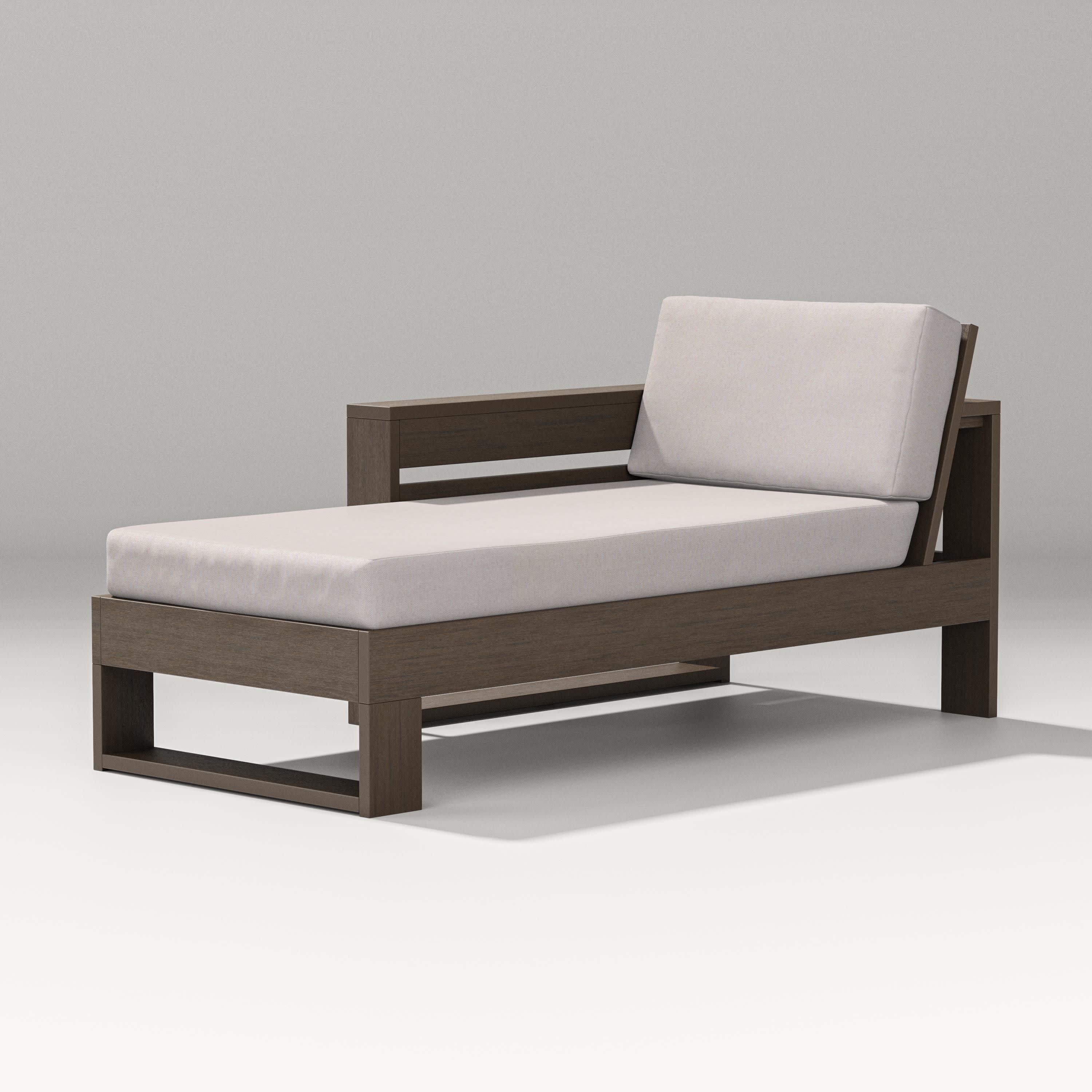 Latitude Modular Left Arm Chaise in Kona / Dune Burlap