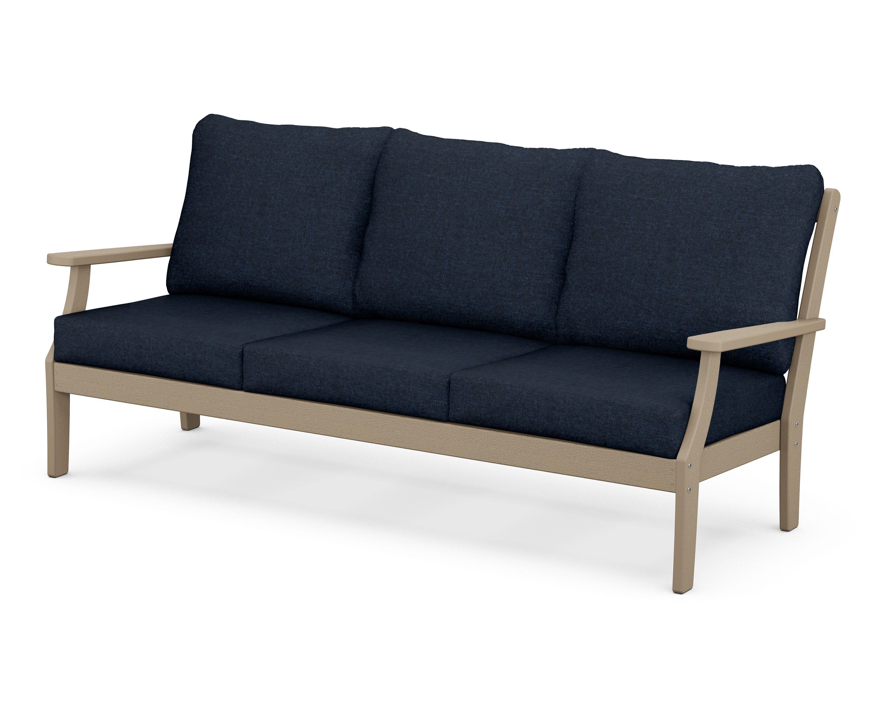 Braxton Deep Seating Sofa in Vintage Sahara / Marine Indigo