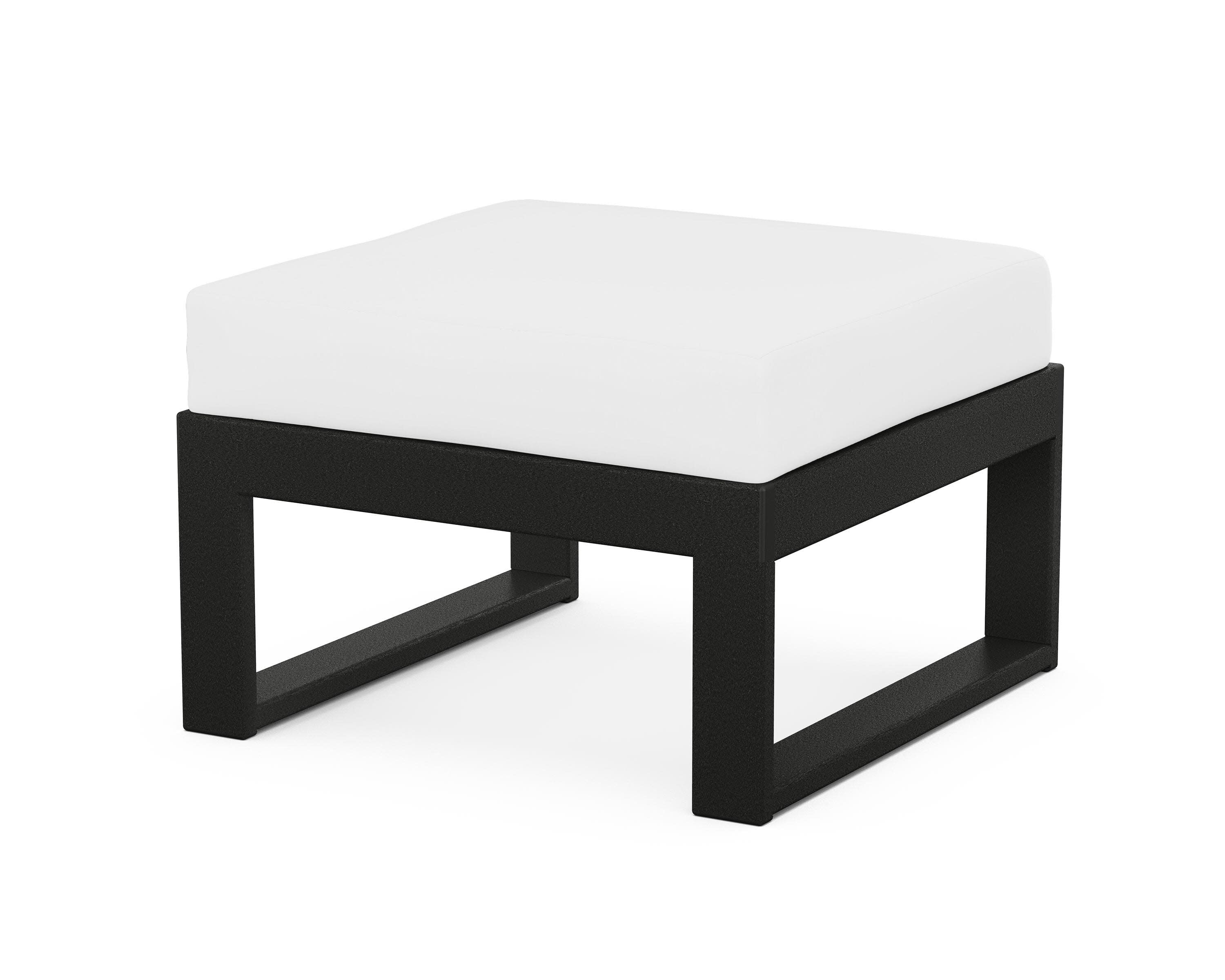 Modular Ottoman - Modern in Black / Natural